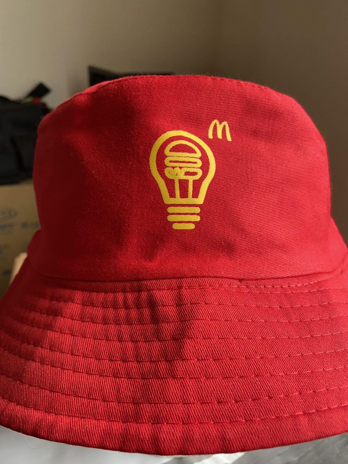 Streetwear McDonald’s Lightbulb Collab Red Bucket Hat Grailed