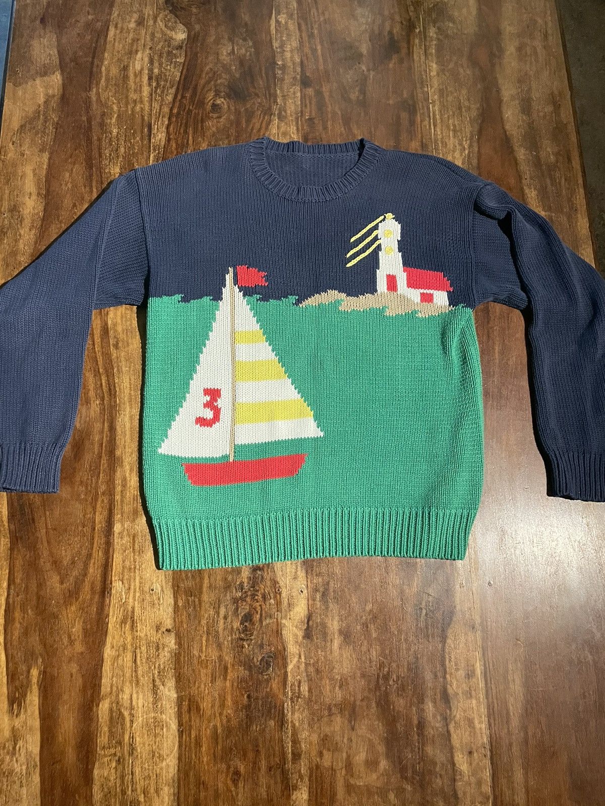 Handmade Sailboat Sweater