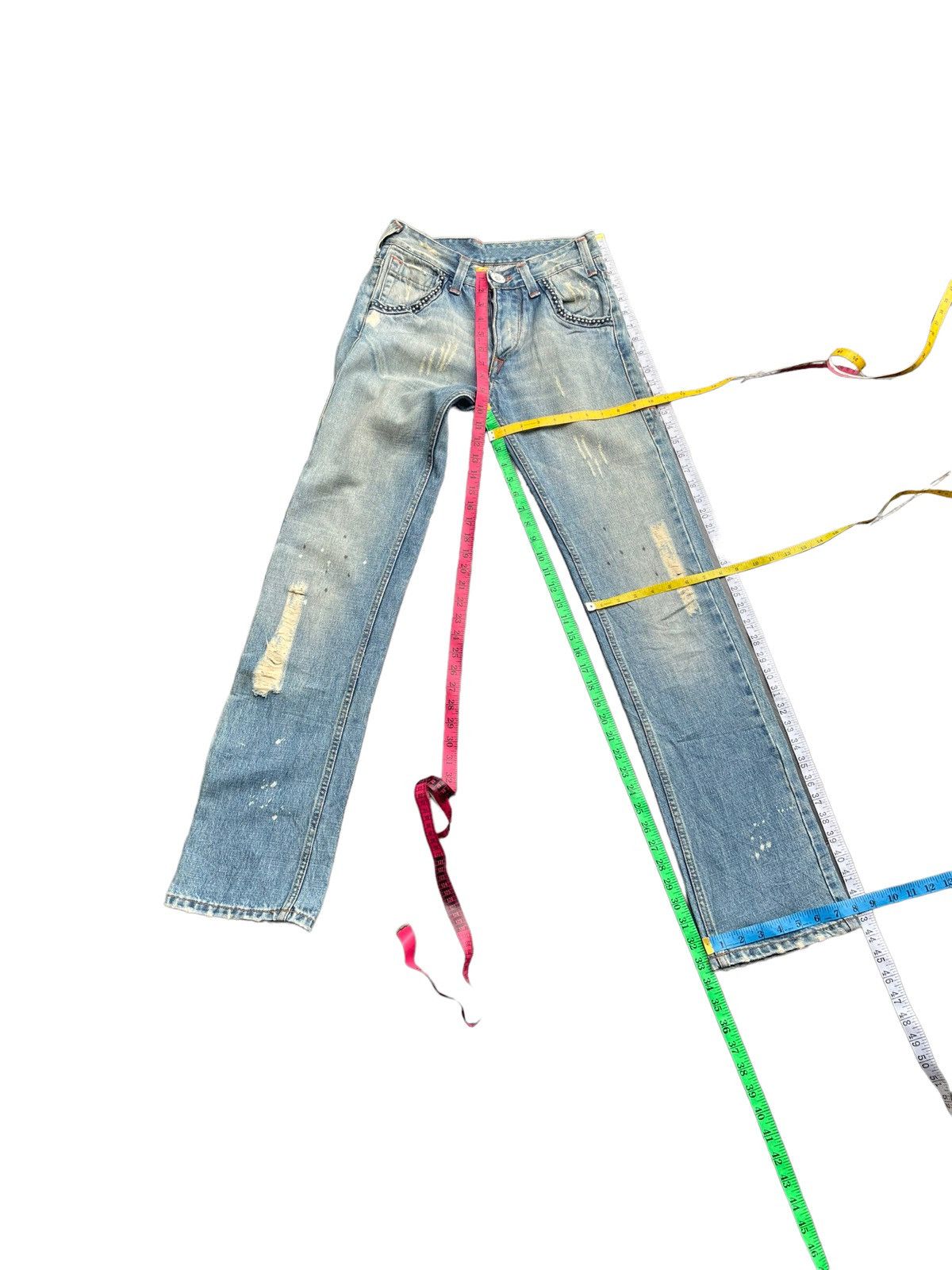 Designer × Vintage Vintage CJ Distresed Denim Size US 28 / EU 44 - 21 Thumbnail
