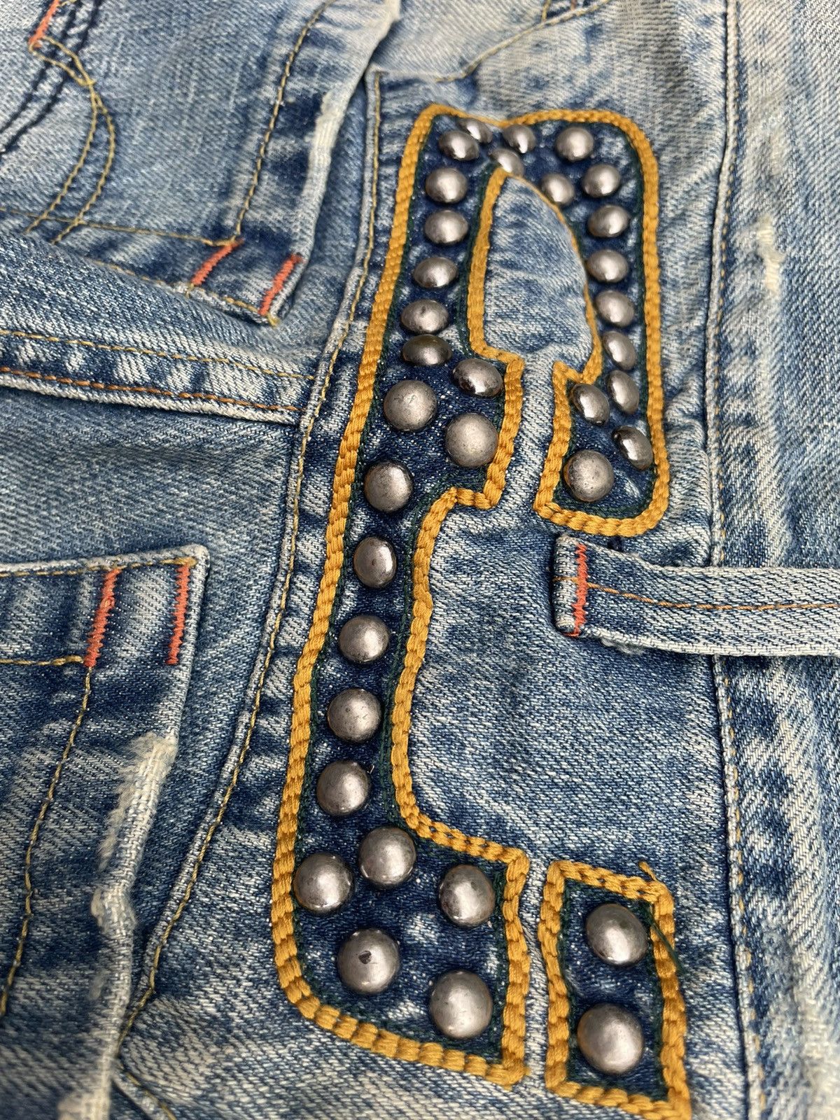 Designer × Vintage Vintage CJ Distresed Denim Size US 28 / EU 44 - 14 Thumbnail