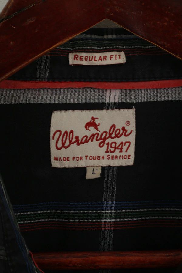 Vintage × Wrangler Wrangler Men L (M) Casual Shirt Black Check Western 3746 Size US L / EU 52-54 / 3 - 4 Thumbnail