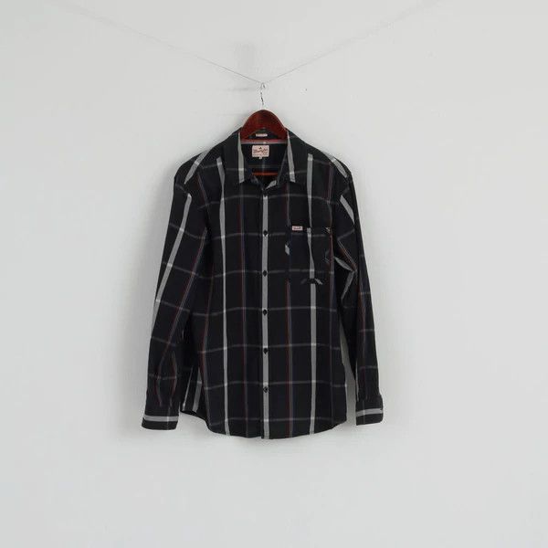 Vintage × Wrangler Wrangler Men L (M) Casual Shirt Black Check Western 3746 Size US L / EU 52-54 / 3 - 1 Thumbnail