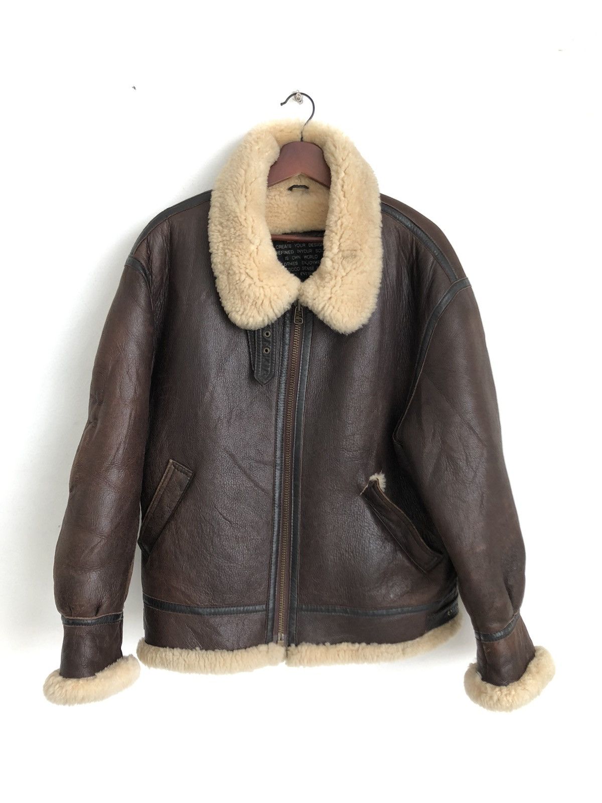 Vintage B 3 Mondo Lui Leather Jacket B2 Size US L / EU 52-54 / 3 - 1 Thumbnail