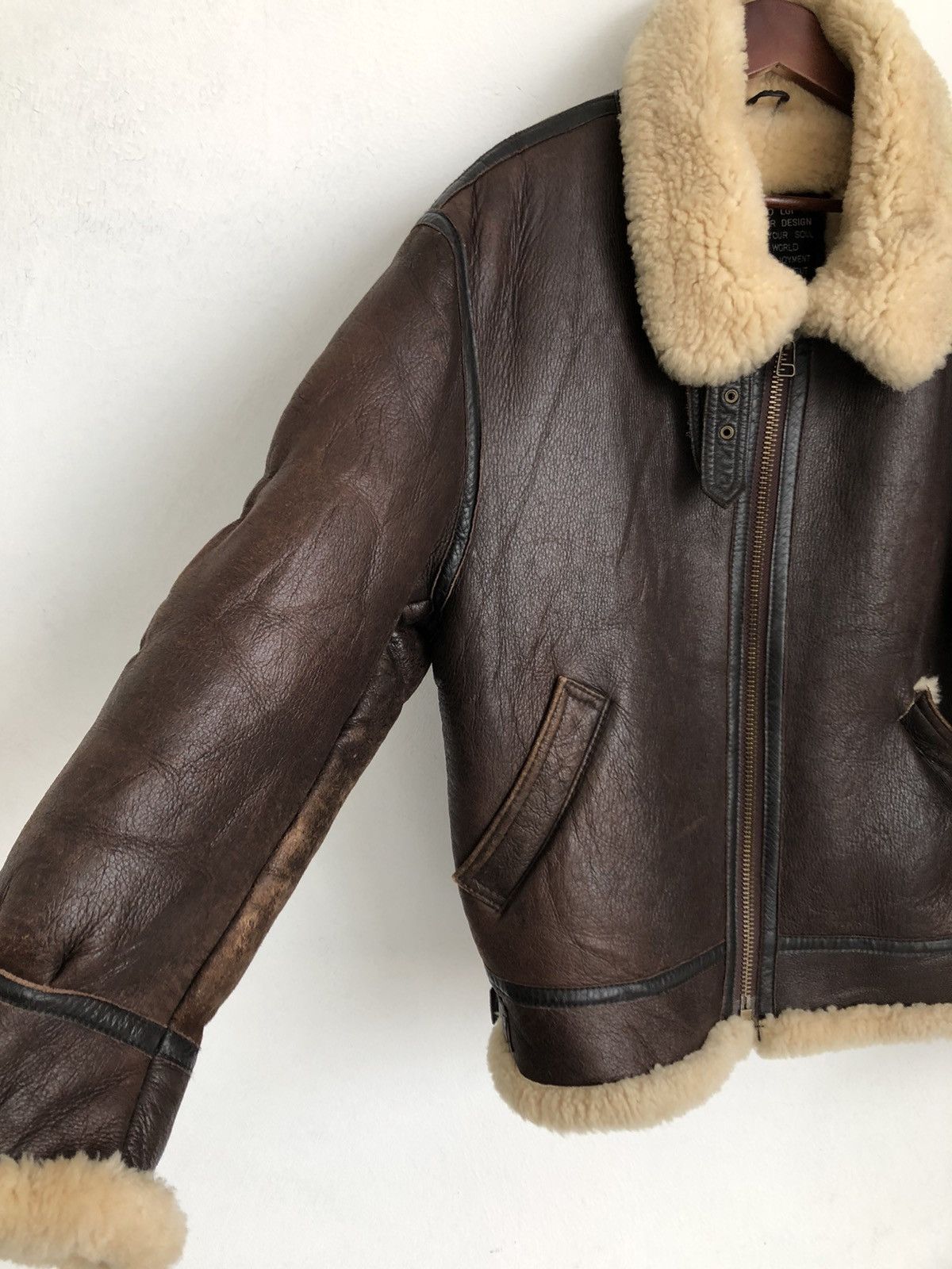 Vintage B 3 Mondo Lui Leather Jacket B2 Size US L / EU 52-54 / 3 - 3 Thumbnail