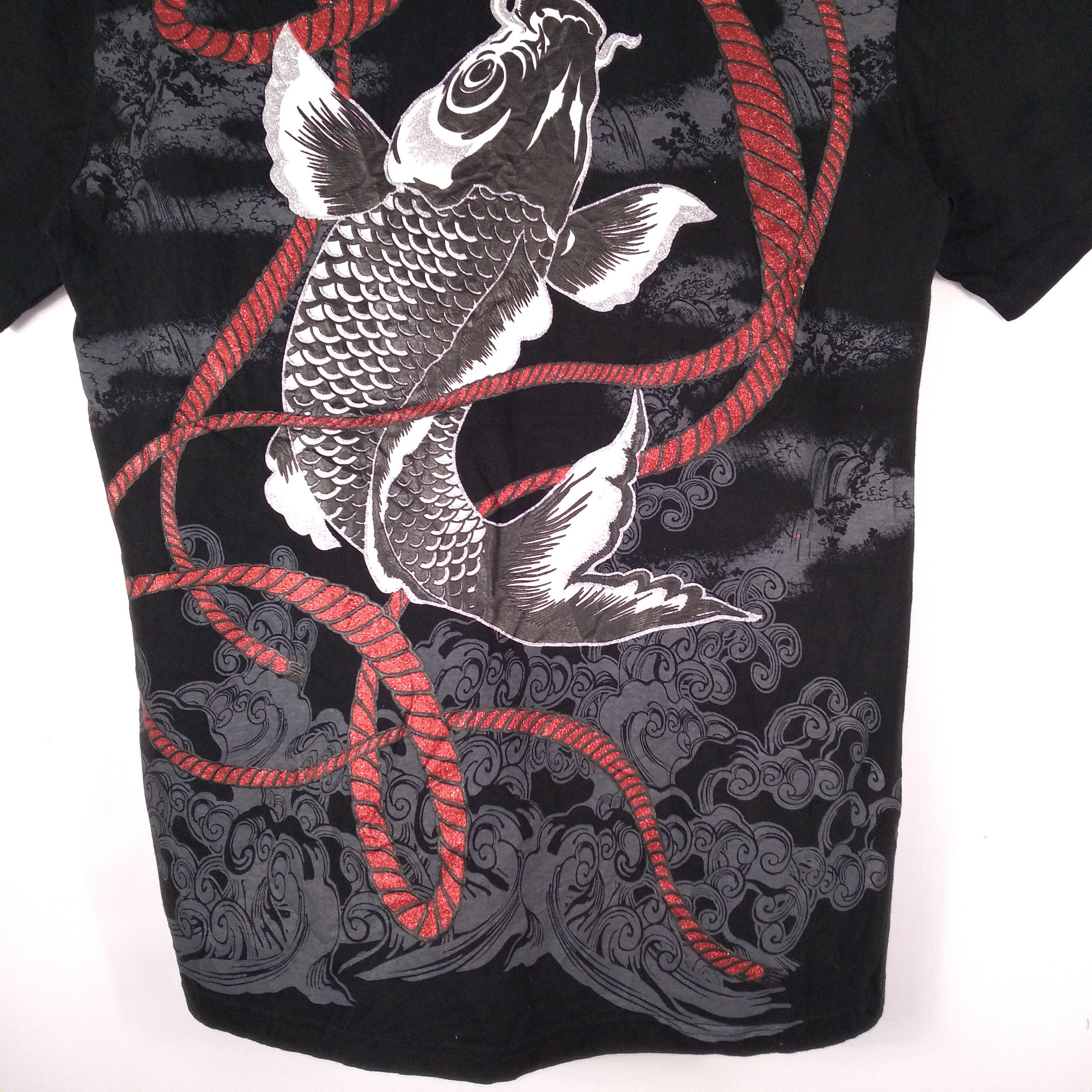 Japanese Brand Vintage Sukajan Art Of Butterfly Koi Polos Shirt Size US L / EU 52-54 / 3 - 3 Thumbnail