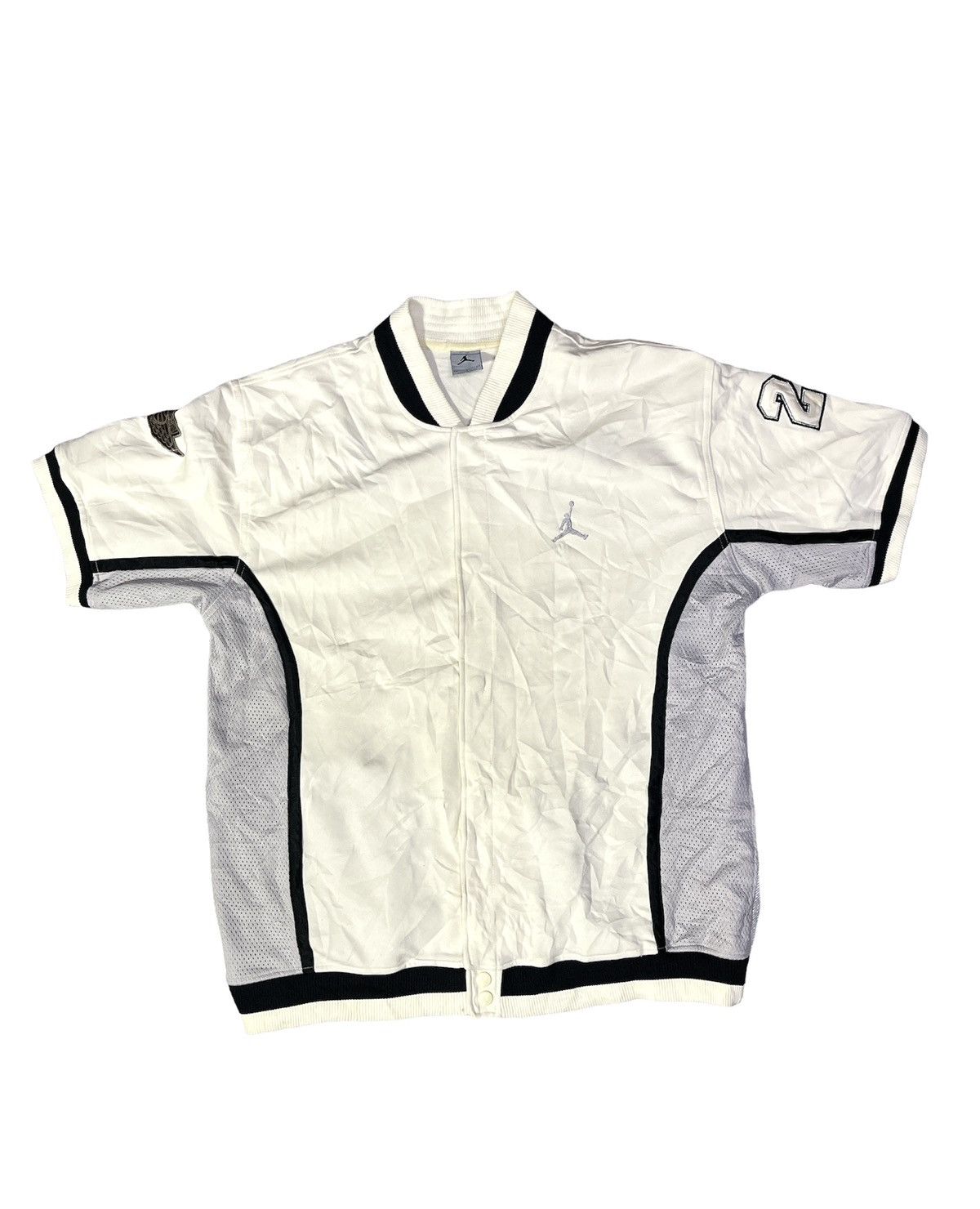 Jordan Brand Vintage Air Jordan Half Button Up Sweatshirt Size US L / EU 52-54 / 3 - 1 Thumbnail