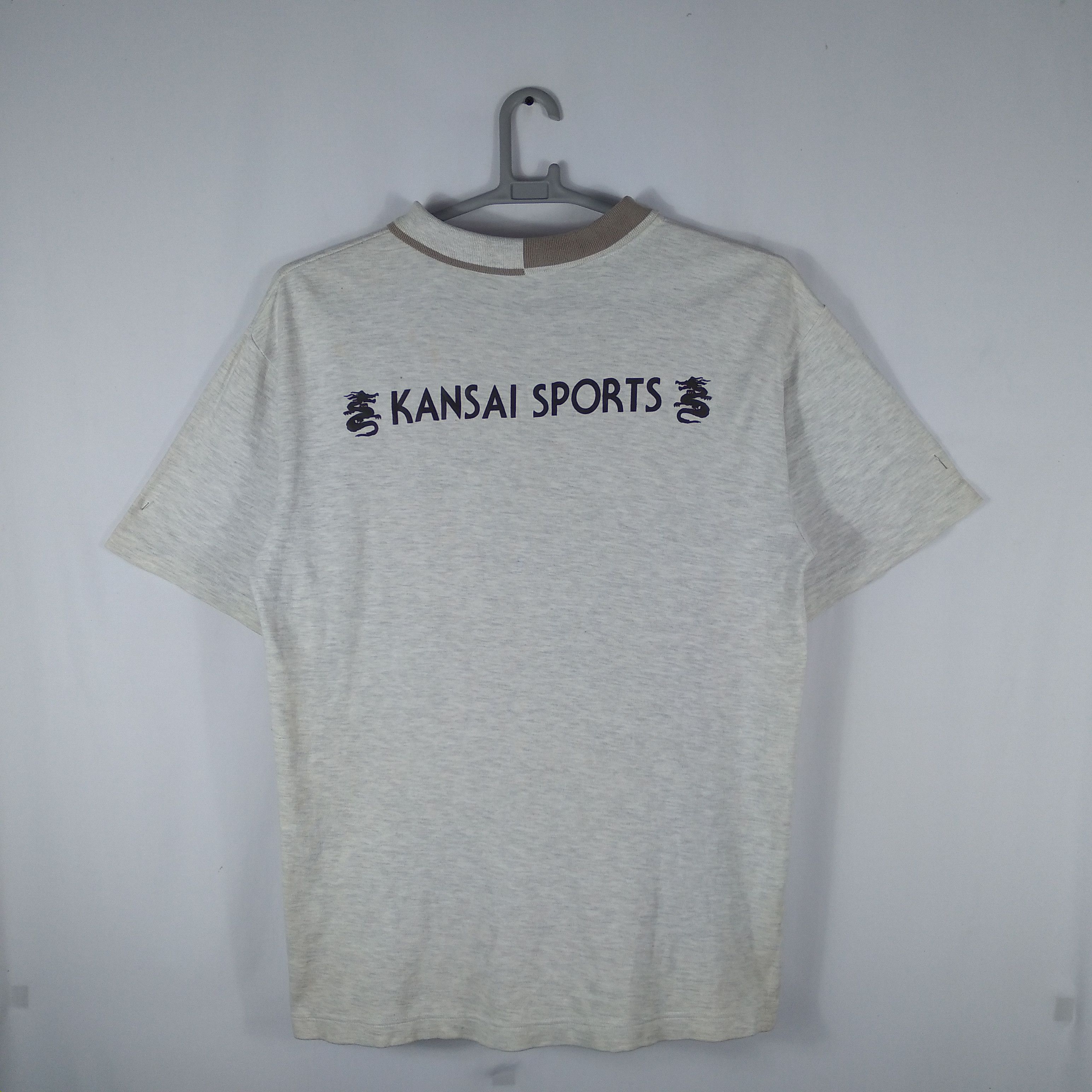 Designer × Kansai Yamamoto × Vintage Vintage Kansai Yamamoto Big Spellout Dragon Polo Shirts Size US L / EU 52-54 / 3 - 5 Thumbnail