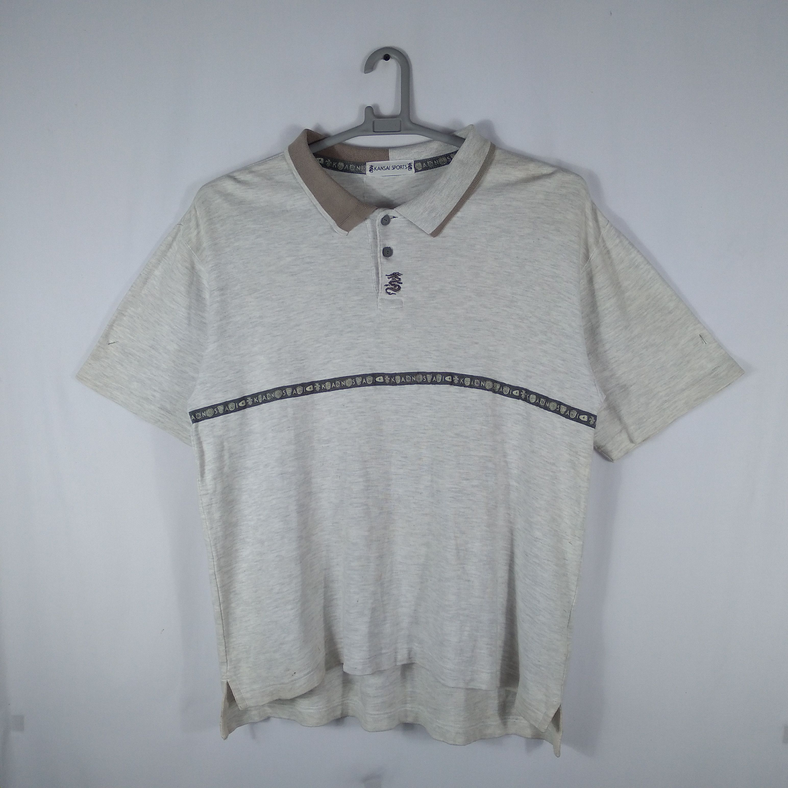 Designer × Kansai Yamamoto × Vintage Vintage Kansai Yamamoto Big Spellout Dragon Polo Shirts Size US L / EU 52-54 / 3 - 1 Thumbnail
