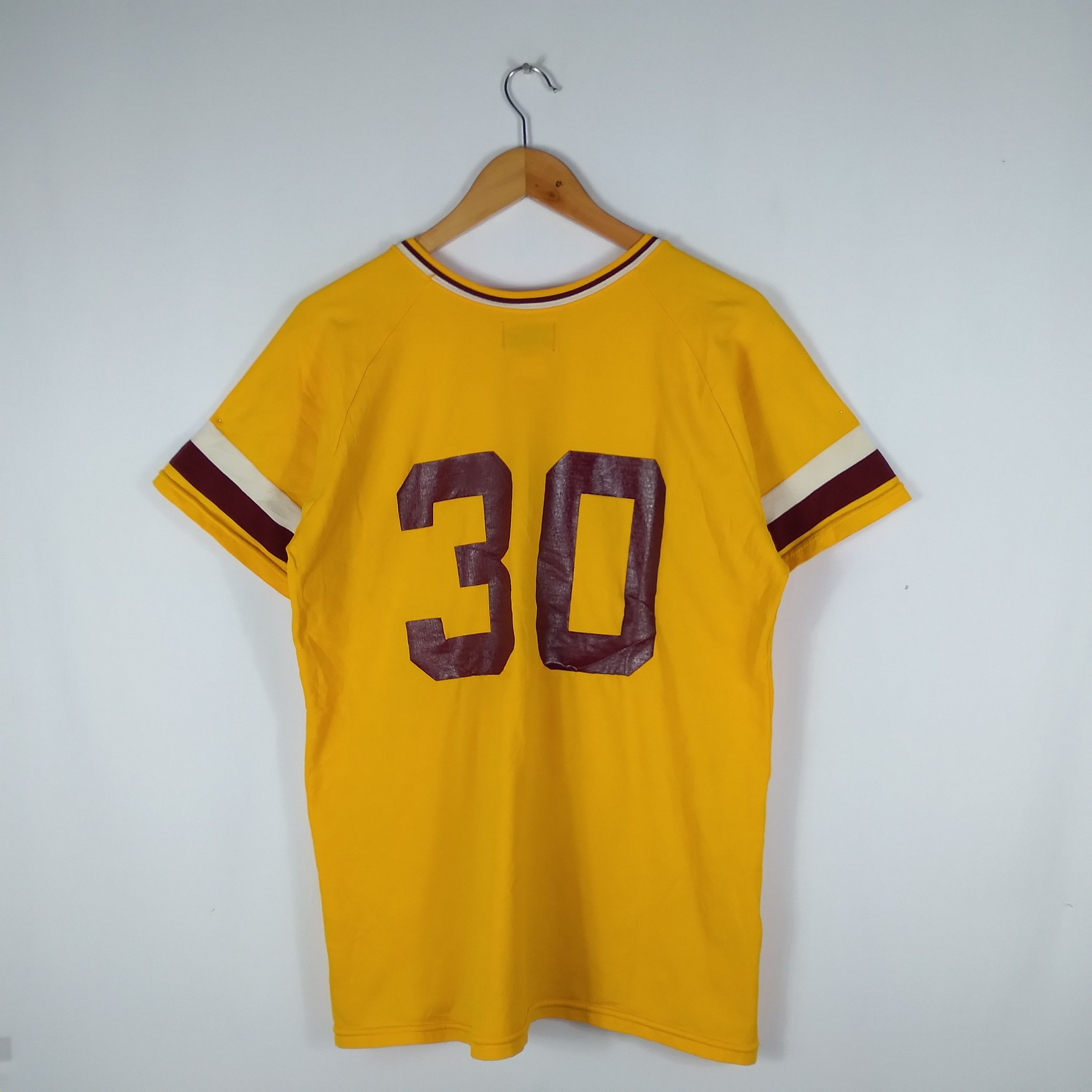 Vintage Vintage USA Baseball Jersey Barron Team With Squad Number Size US L / EU 52-54 / 3 - 3 Thumbnail