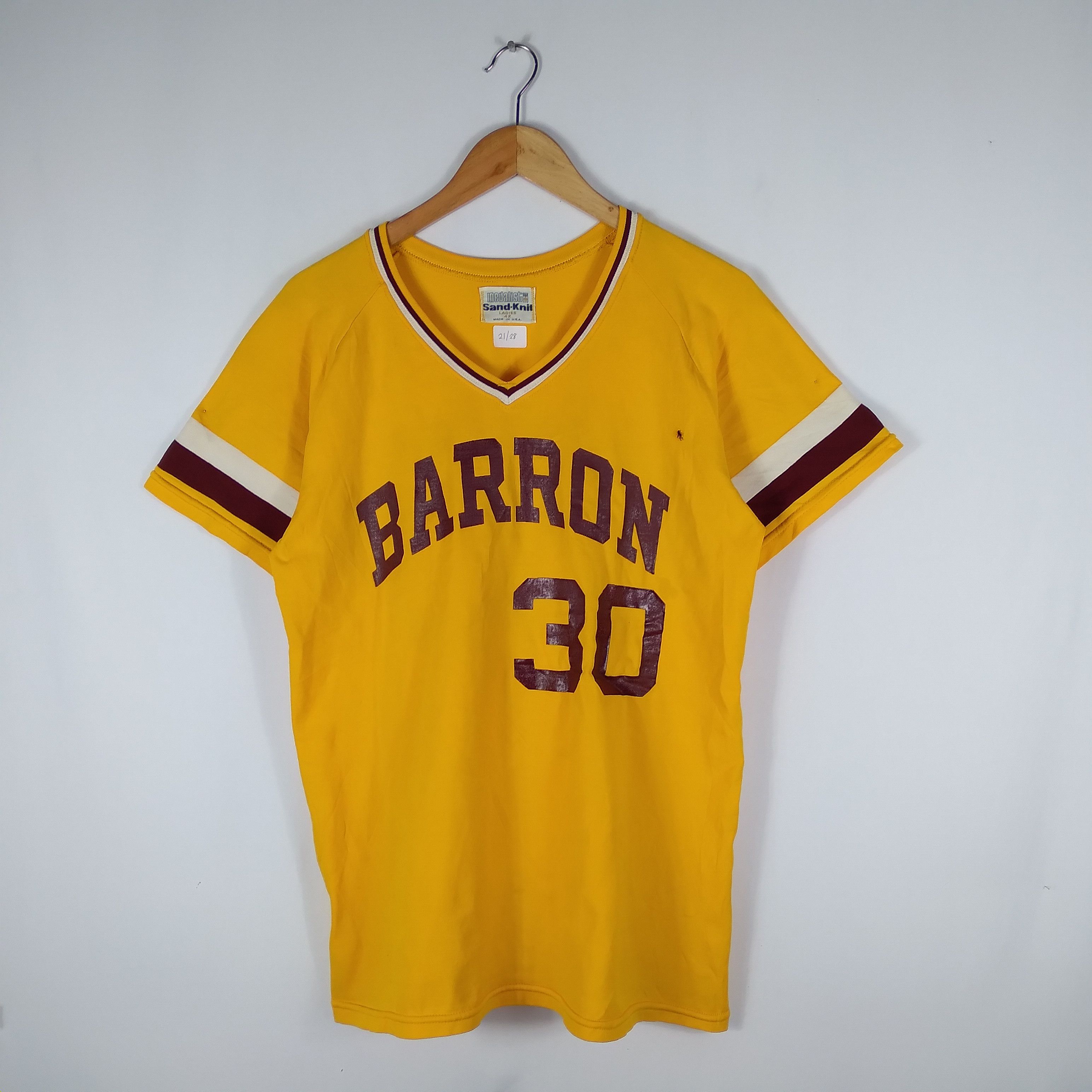 Vintage Vintage USA Baseball Jersey Barron Team With Squad Number Size US L / EU 52-54 / 3 - 1 Thumbnail