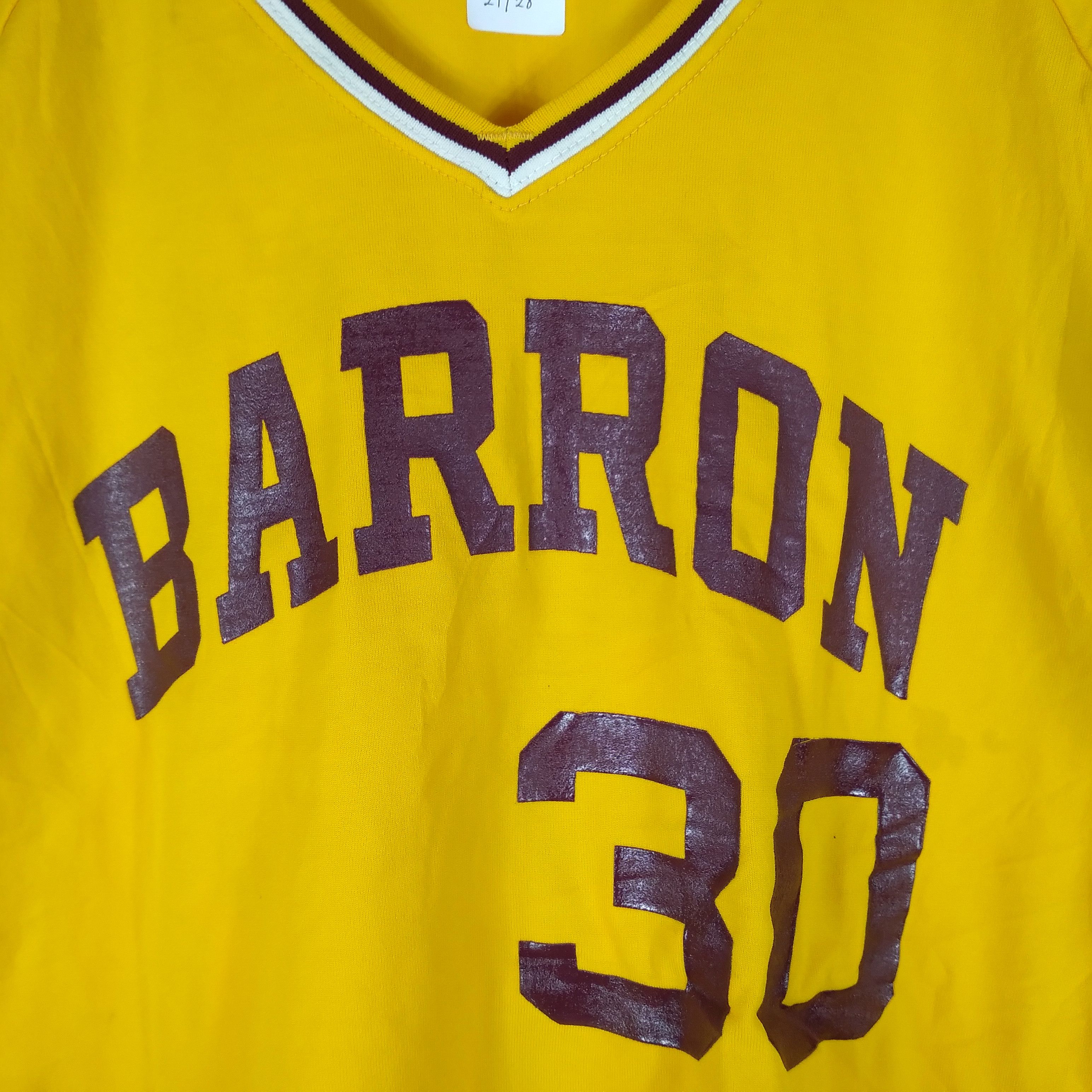 Vintage Vintage USA Baseball Jersey Barron Team With Squad Number Size US L / EU 52-54 / 3 - 2 Thumbnail