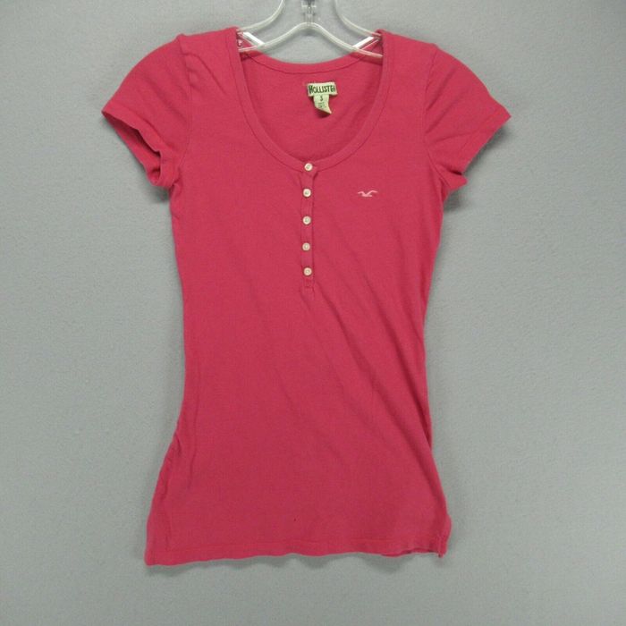 Hollister, Tops, Hollister Short Sleeve Henley Top