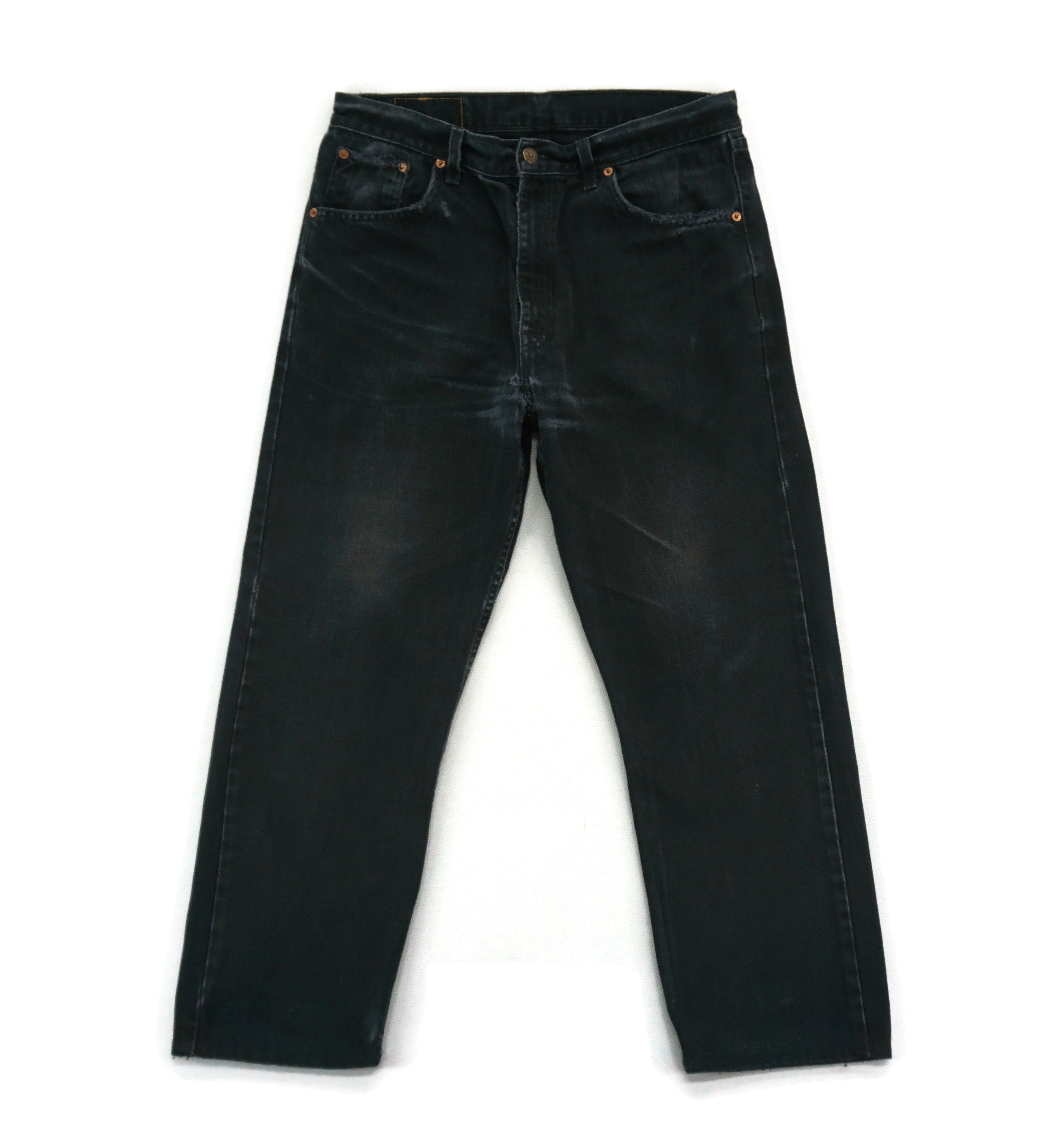 image of Levis 521 Jeans Distressed Jeans in Black, Men's (Size 33)