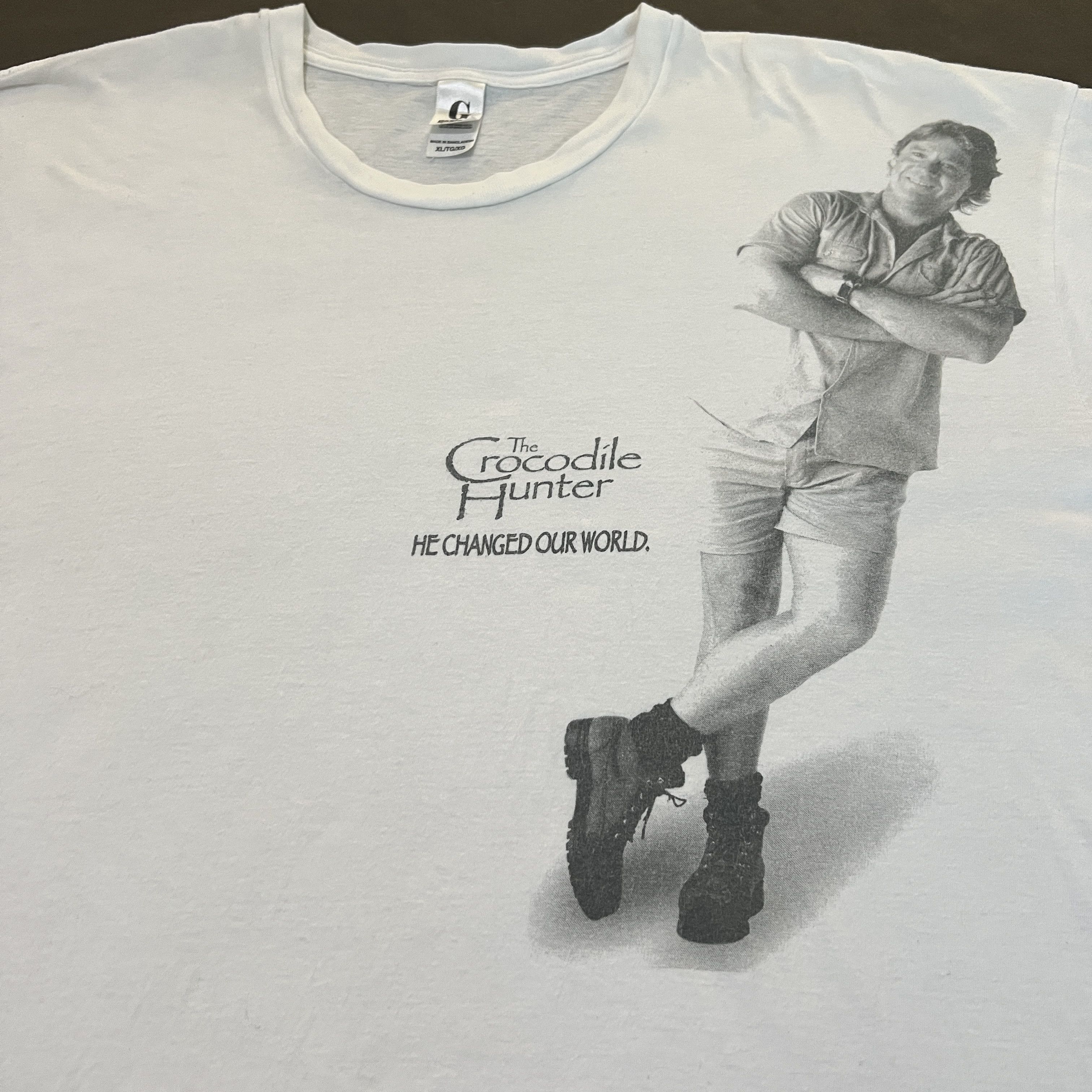 Vintage Steve Erwin Crocodile Hunter Tee Shirt wildlife documentary Size US XL / EU 56 / 4 - 1 Thumbnail