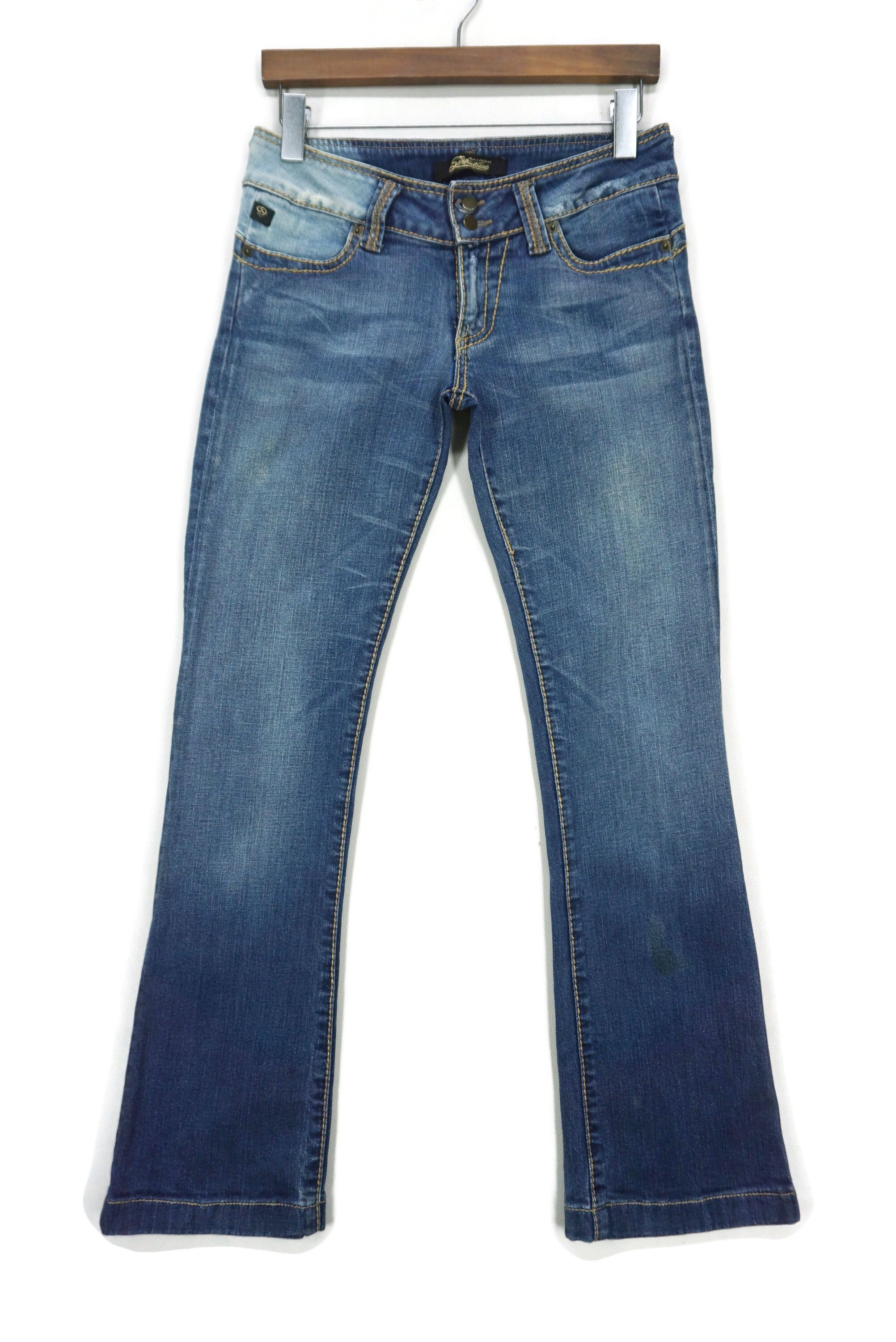 image of Made In USA x Rodeo Serfontaine Bootcut Denim Jeans Made In California Pants in Blue, Women's (Size