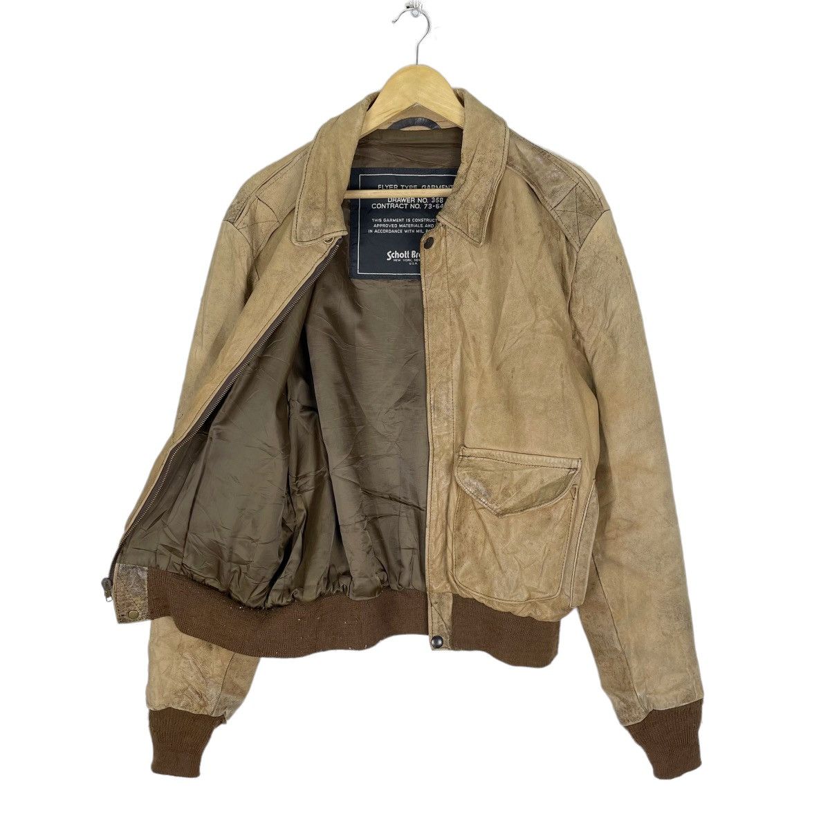 Schott × Vintage ☀️90s SCHOTT BROS LEATHER JACKET Size US M / EU 48-50 / 2 - 9 Thumbnail