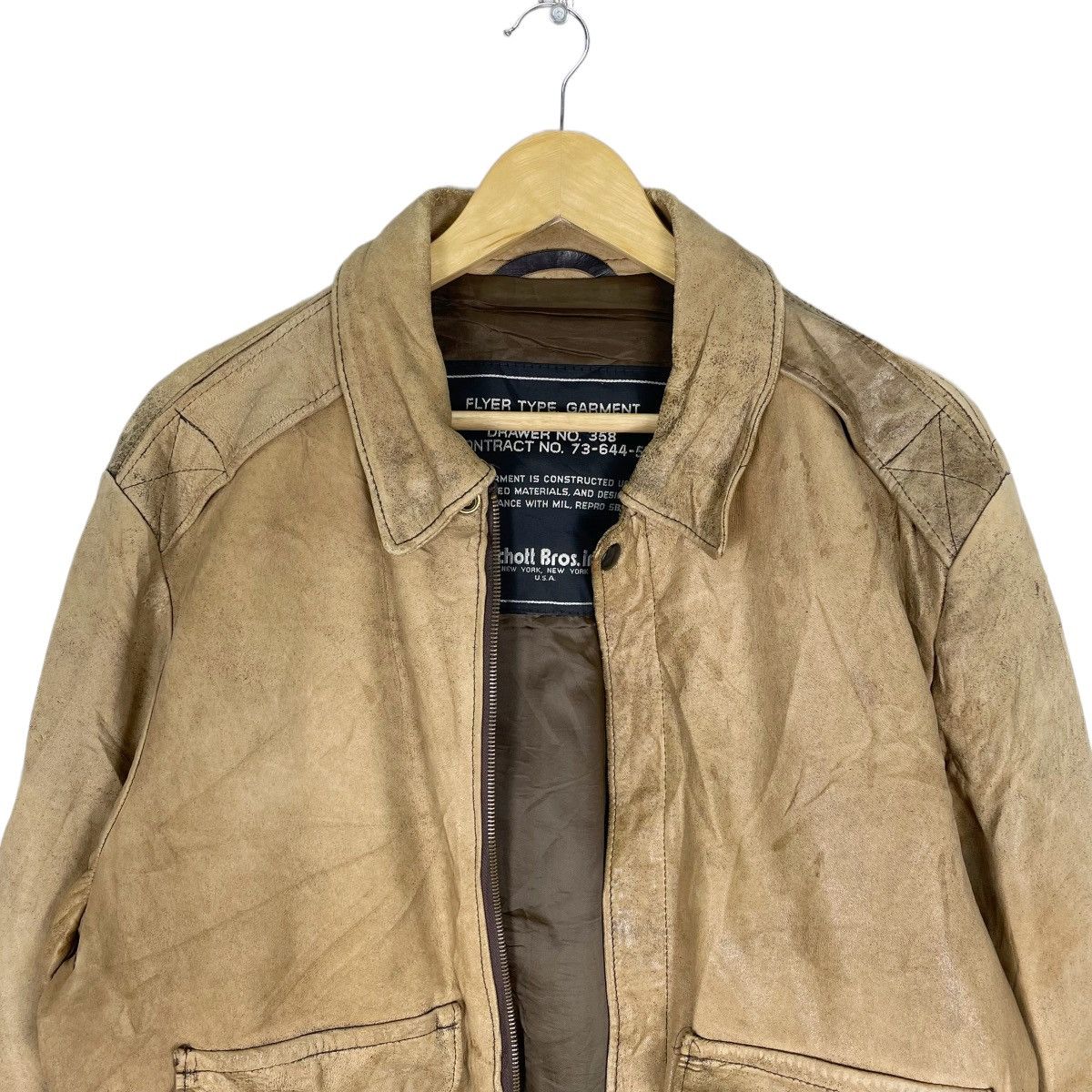 Schott × Vintage ☀️90s SCHOTT BROS LEATHER JACKET Size US M / EU 48-50 / 2 - 2 Thumbnail