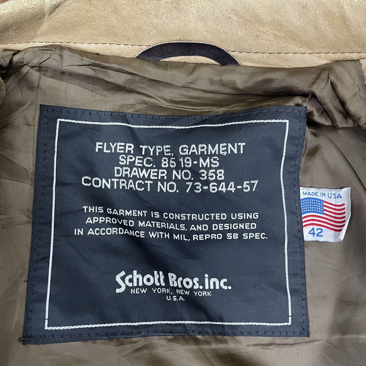 Schott × Vintage ☀️90s SCHOTT BROS LEATHER JACKET Size US M / EU 48-50 / 2 - 12 Thumbnail