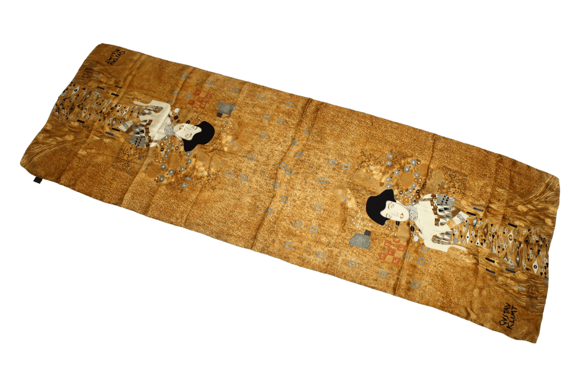 TALKING ABOUT THE ABSTRACTION Gustav Klimt Portrait Adele Bloch-Bauer Long Line SIlk Scarf Size ONE SIZE - 2 Thumbnail