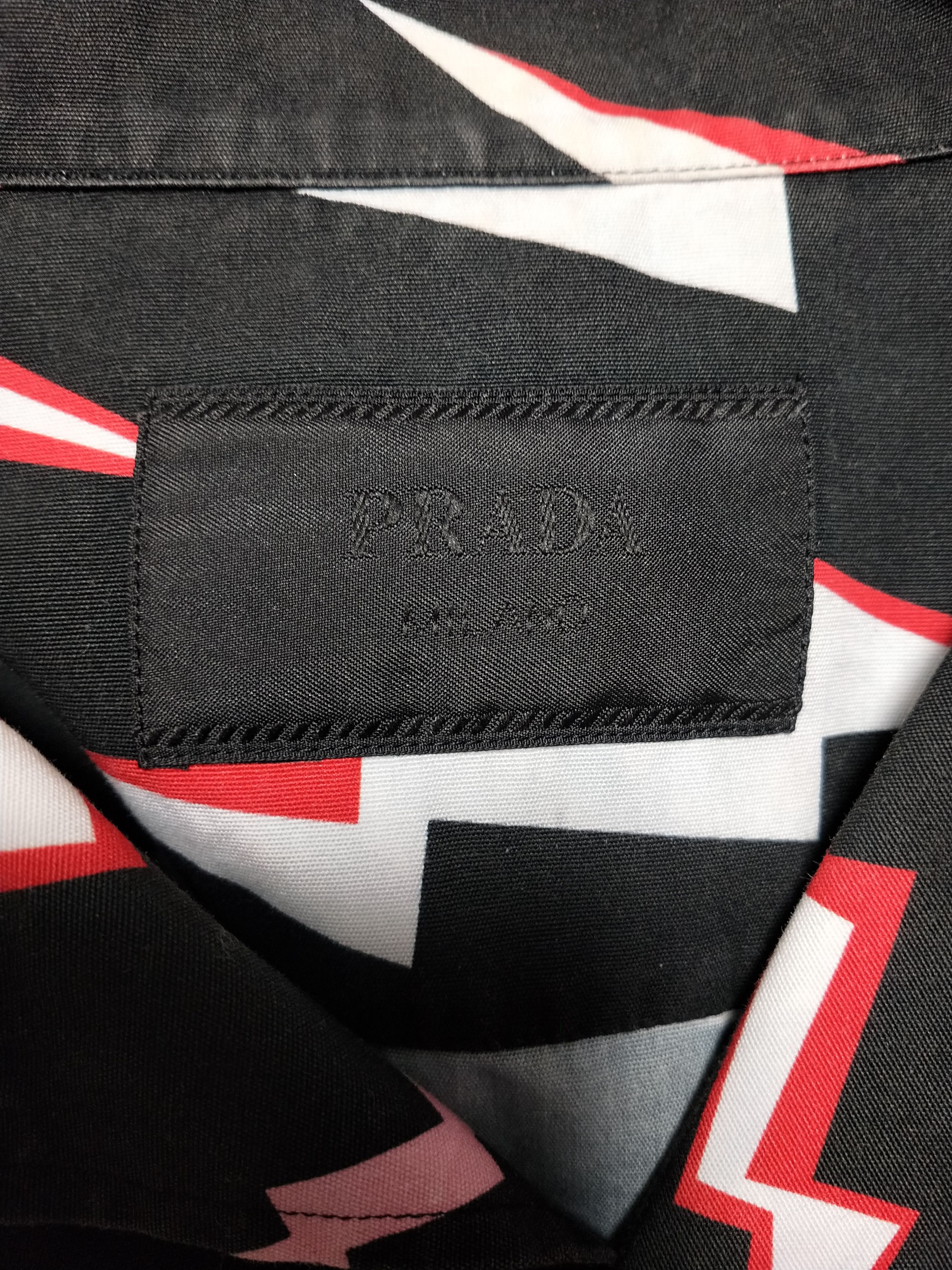 Prada Thunder Print Bowling Shirt Size US M / EU 48-50 / 2 - 4 Thumbnail