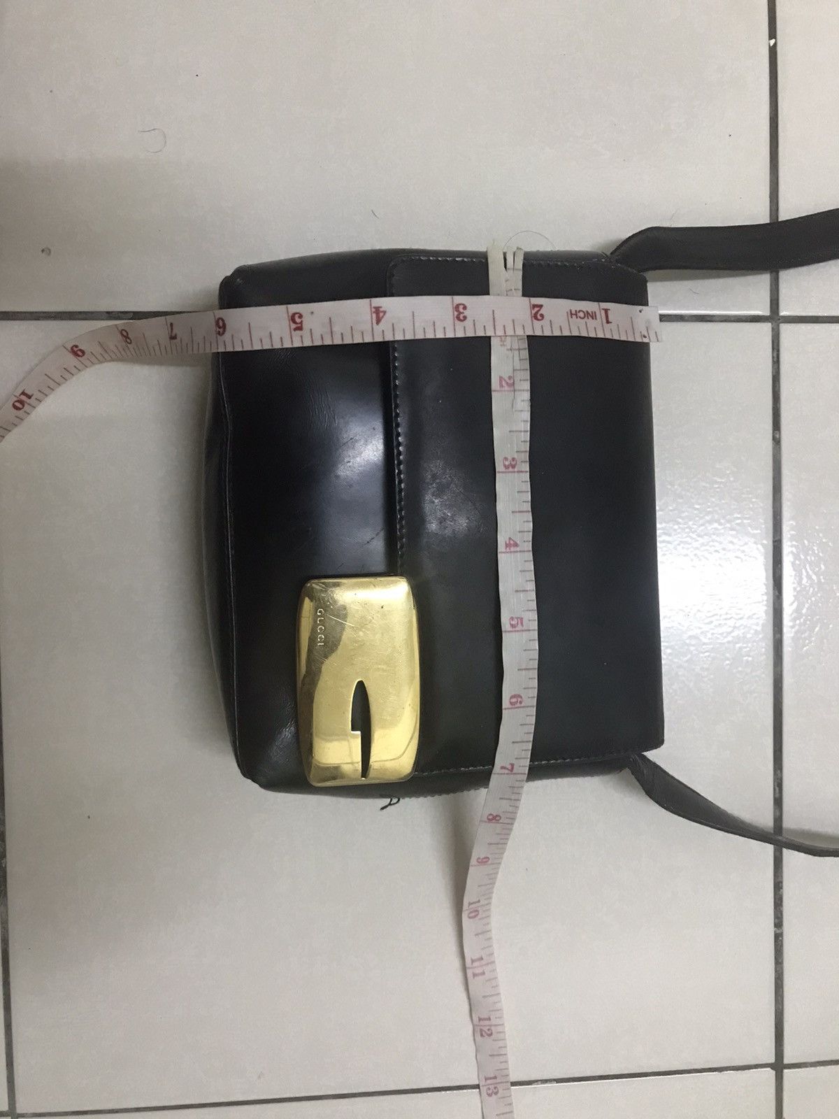Gucci AUTHENTIC GUCCI SHOULDER BAG BLACK LEATHER Size ONE SIZE - 19 Thumbnail