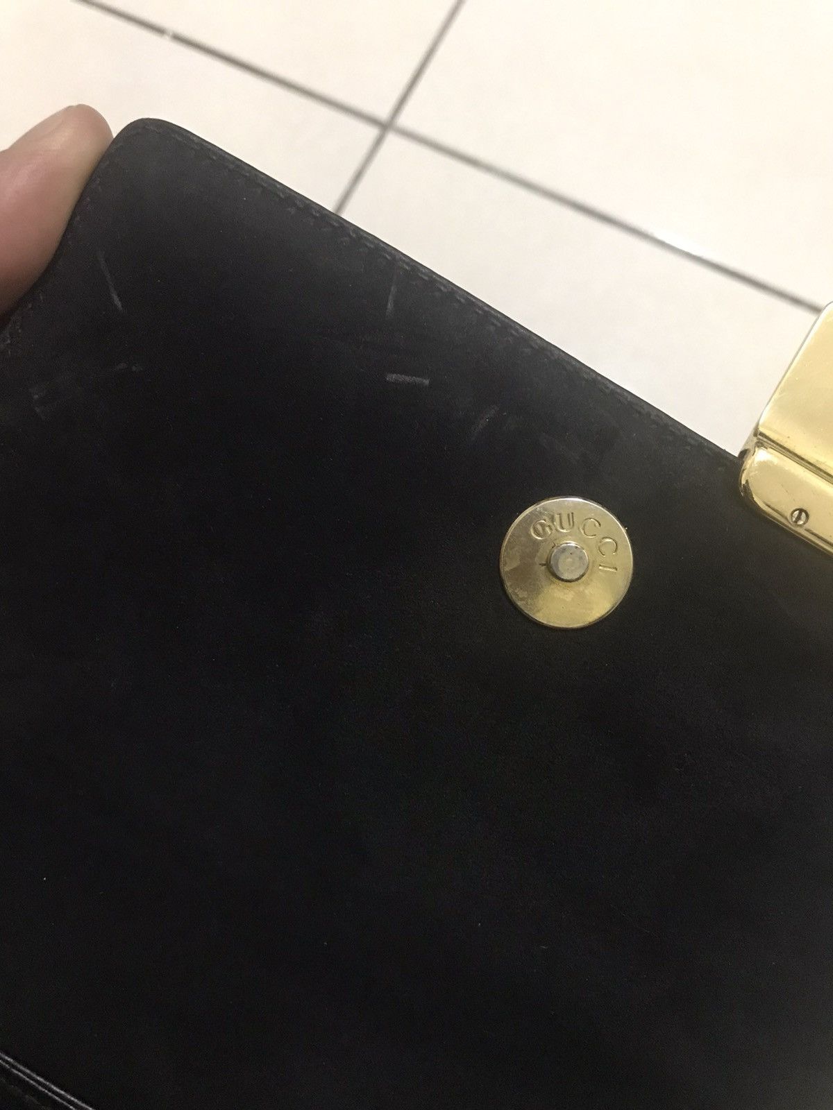 Gucci AUTHENTIC GUCCI SHOULDER BAG BLACK LEATHER Size ONE SIZE - 16 Thumbnail