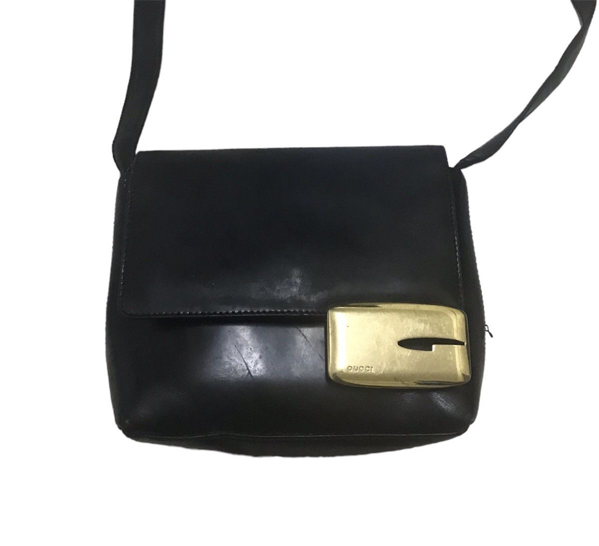 Gucci AUTHENTIC GUCCI SHOULDER BAG BLACK LEATHER Size ONE SIZE - 5 Thumbnail