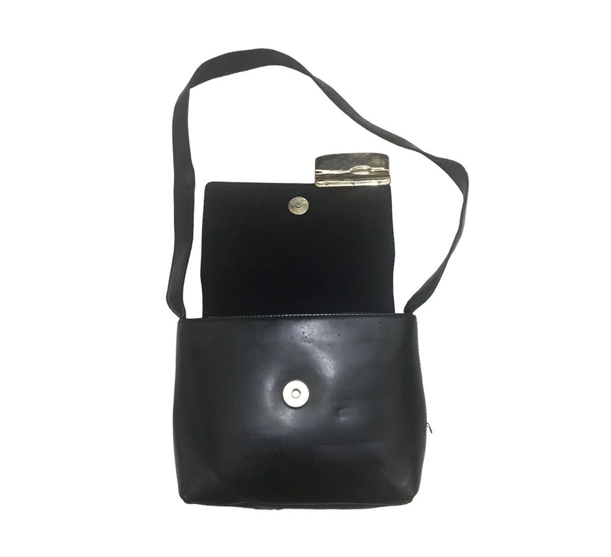 Gucci AUTHENTIC GUCCI SHOULDER BAG BLACK LEATHER Size ONE SIZE - 3 Thumbnail