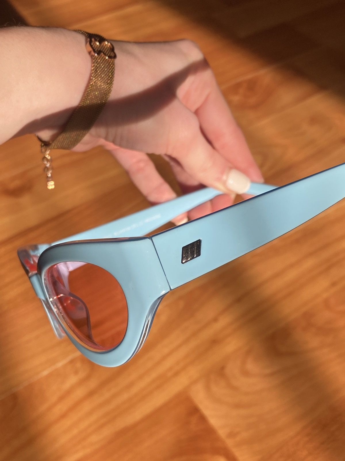 Le Specs Carmito Sunglasses Le Specs Blue / Orange Size ONE SIZE - 5 Thumbnail