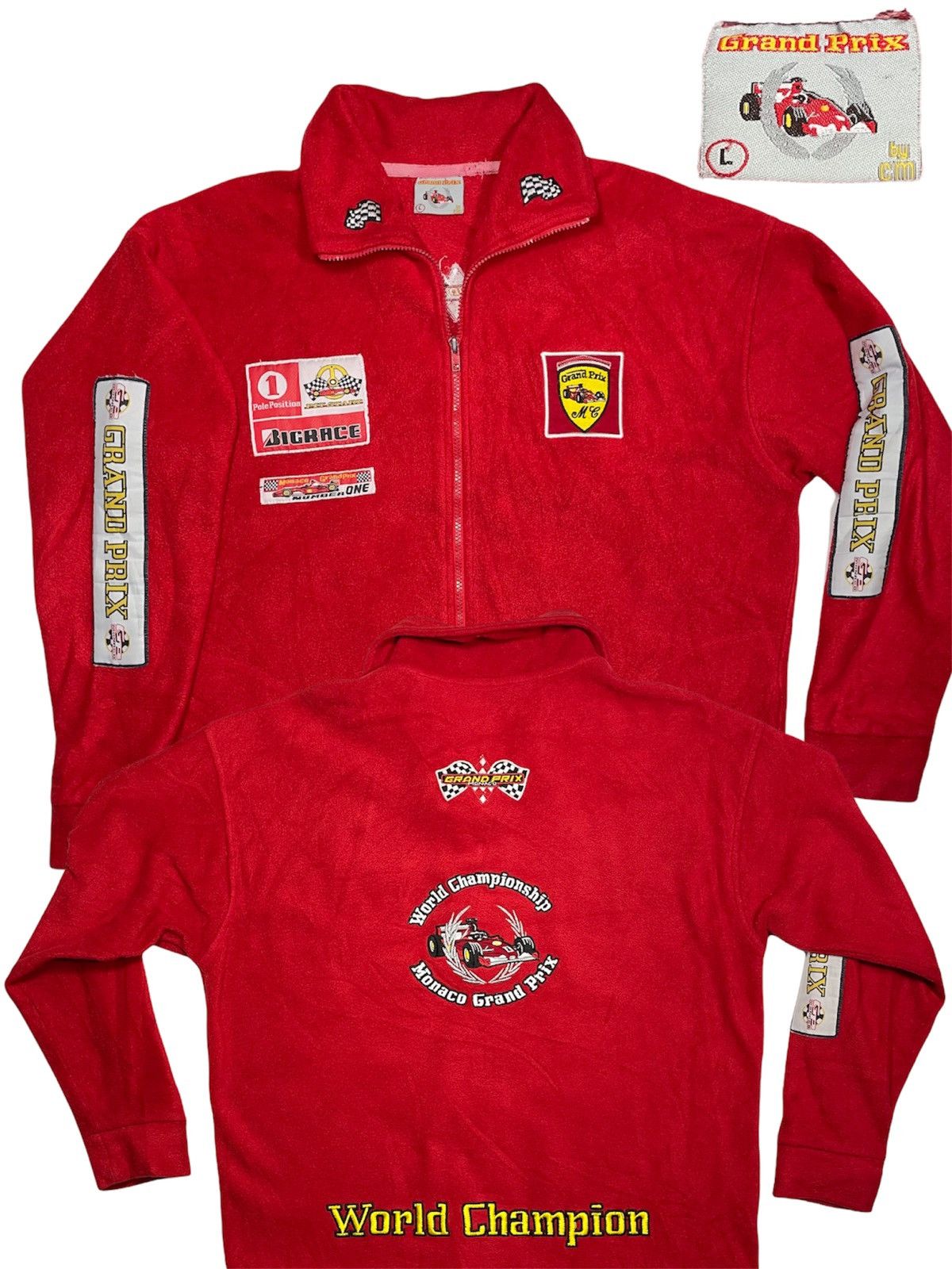 Vintage Vintage 90s Monaco Grand Prix Formula 1 World Champio fleece Size US L / EU 52-54 / 3 - 1 Thumbnail