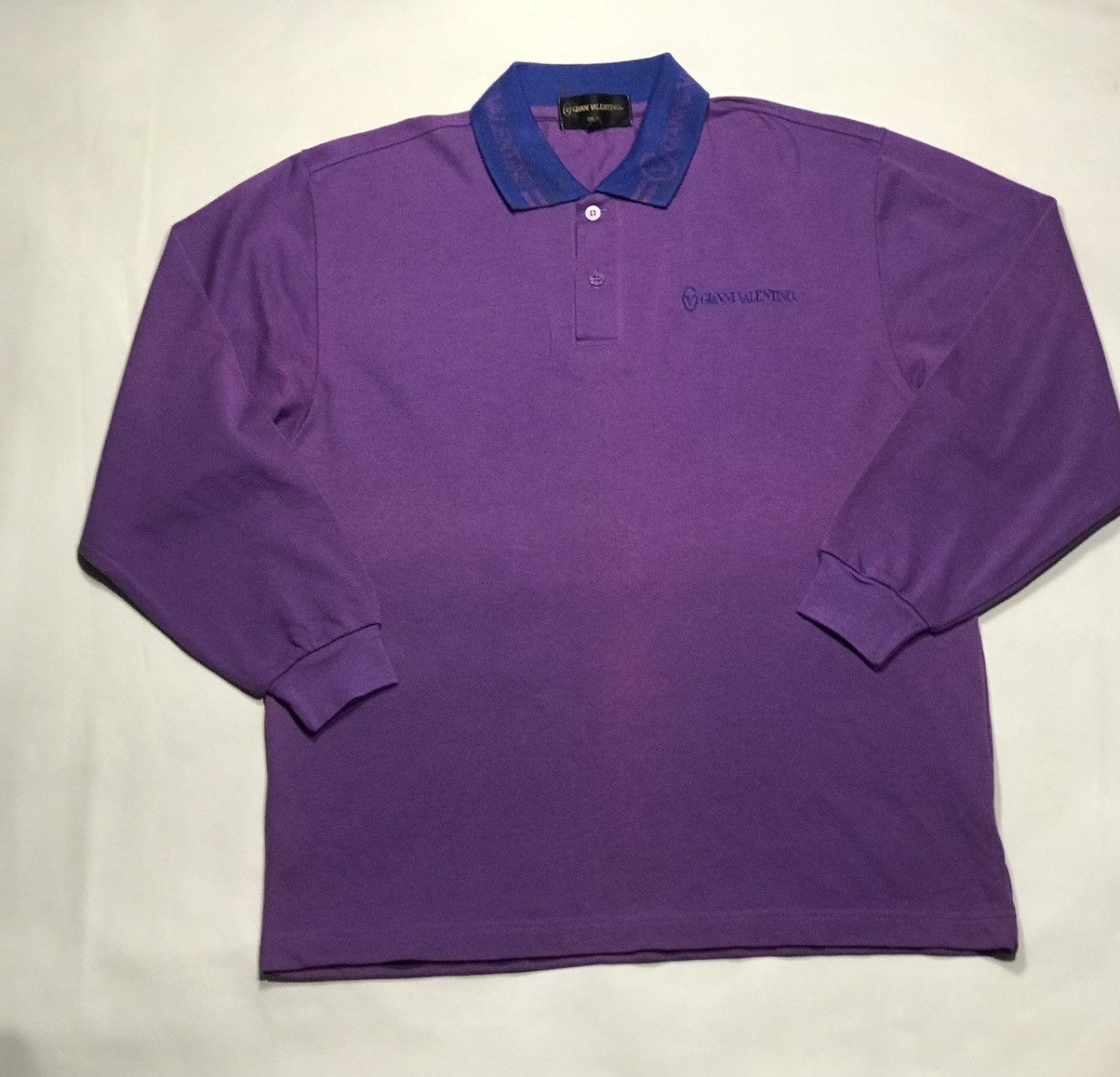 Gianni Valentino × Valentino × Vintage Vintage Gianni Valentino Italy Polo shirt Longsleeve Desig Size US L / EU 52-54 / 3 - 3 Thumbnail