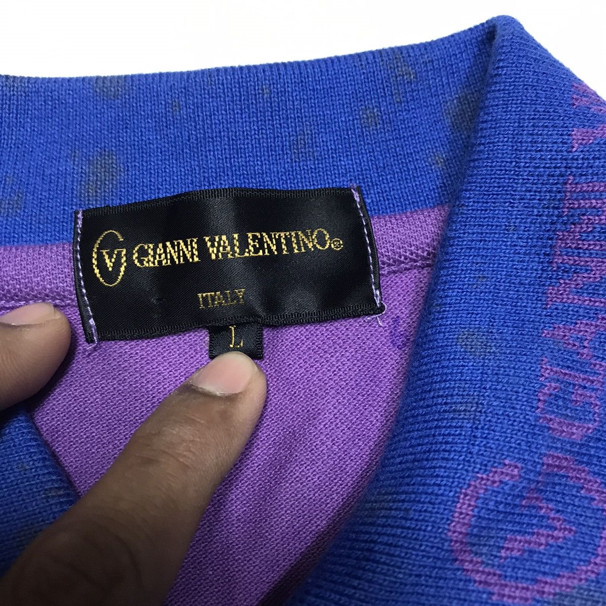 Gianni Valentino × Valentino × Vintage Vintage Gianni Valentino Italy Polo shirt Longsleeve Desig Size US L / EU 52-54 / 3 - 5 Thumbnail