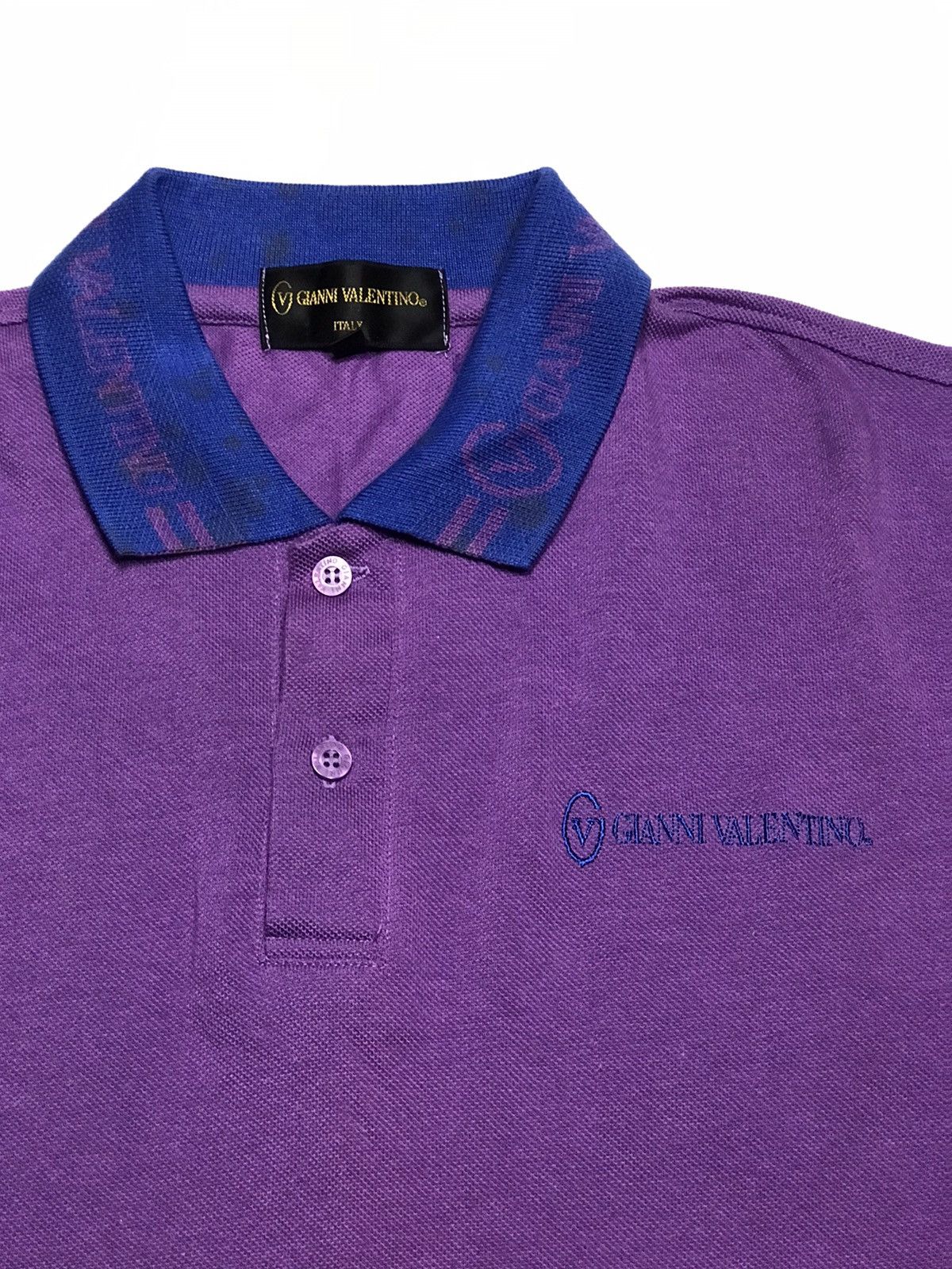 Gianni Valentino × Valentino × Vintage Vintage Gianni Valentino Italy Polo shirt Longsleeve Desig Size US L / EU 52-54 / 3 - 2 Thumbnail