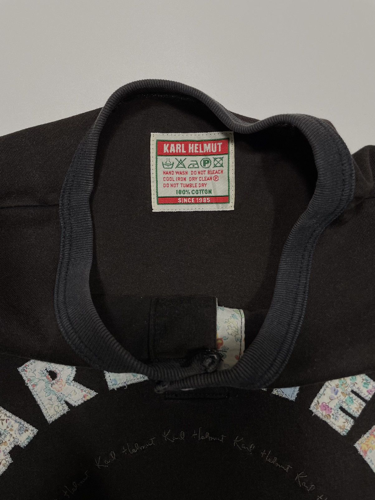 Karl Helmut × Vintage Vintage 90s Karl Helmut Embroidery Flora design big logo Size US L / EU 52-54 / 3 - 4 Thumbnail