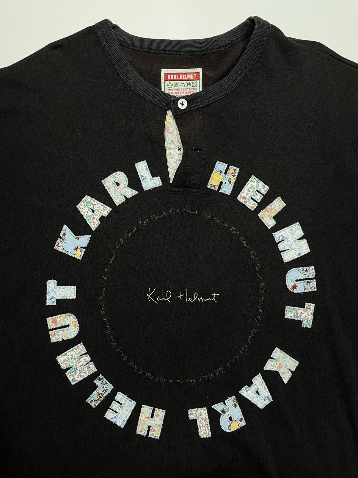 Karl Helmut × Vintage Vintage 90s Karl Helmut Embroidery Flora design big logo Size US L / EU 52-54 / 3 - 3 Thumbnail