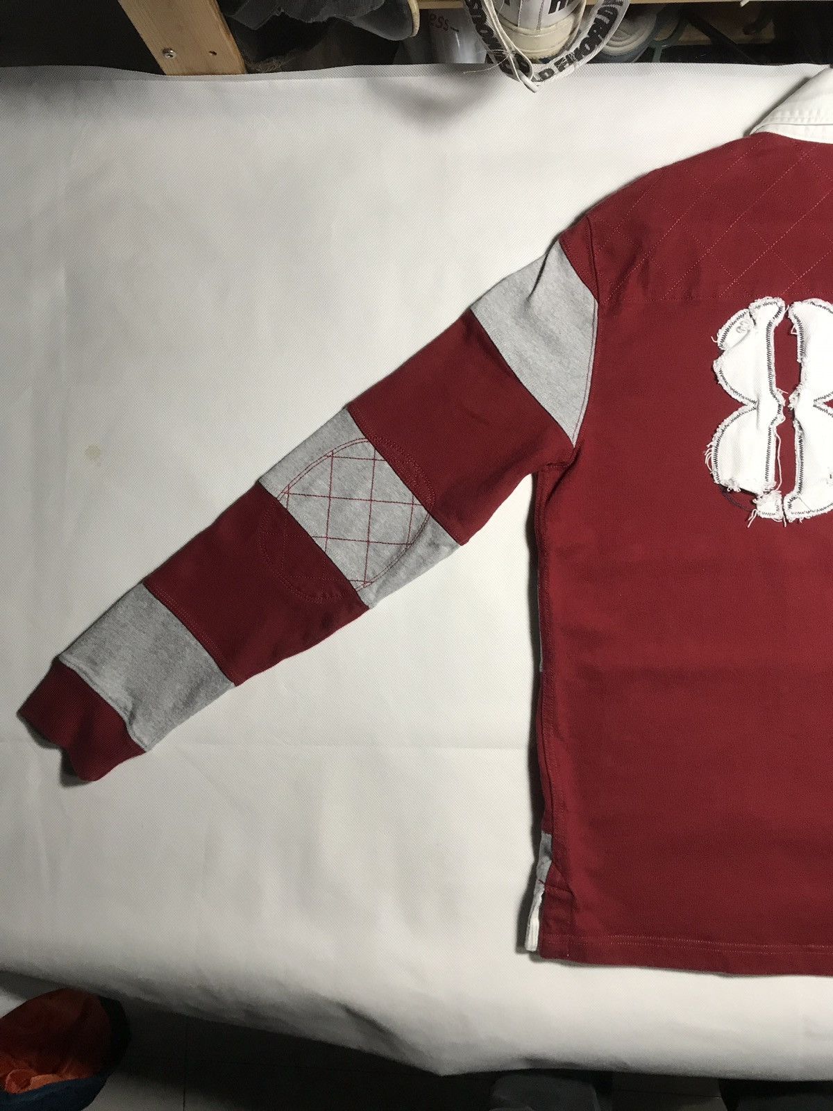 Tommy Hilfiger × Tommy Jeans × Vintage Thick Tommy Hilfiger Rugby Arm Padding Polo longsleeve 85 Size US M / EU 48-50 / 2 - 15 Thumbnail