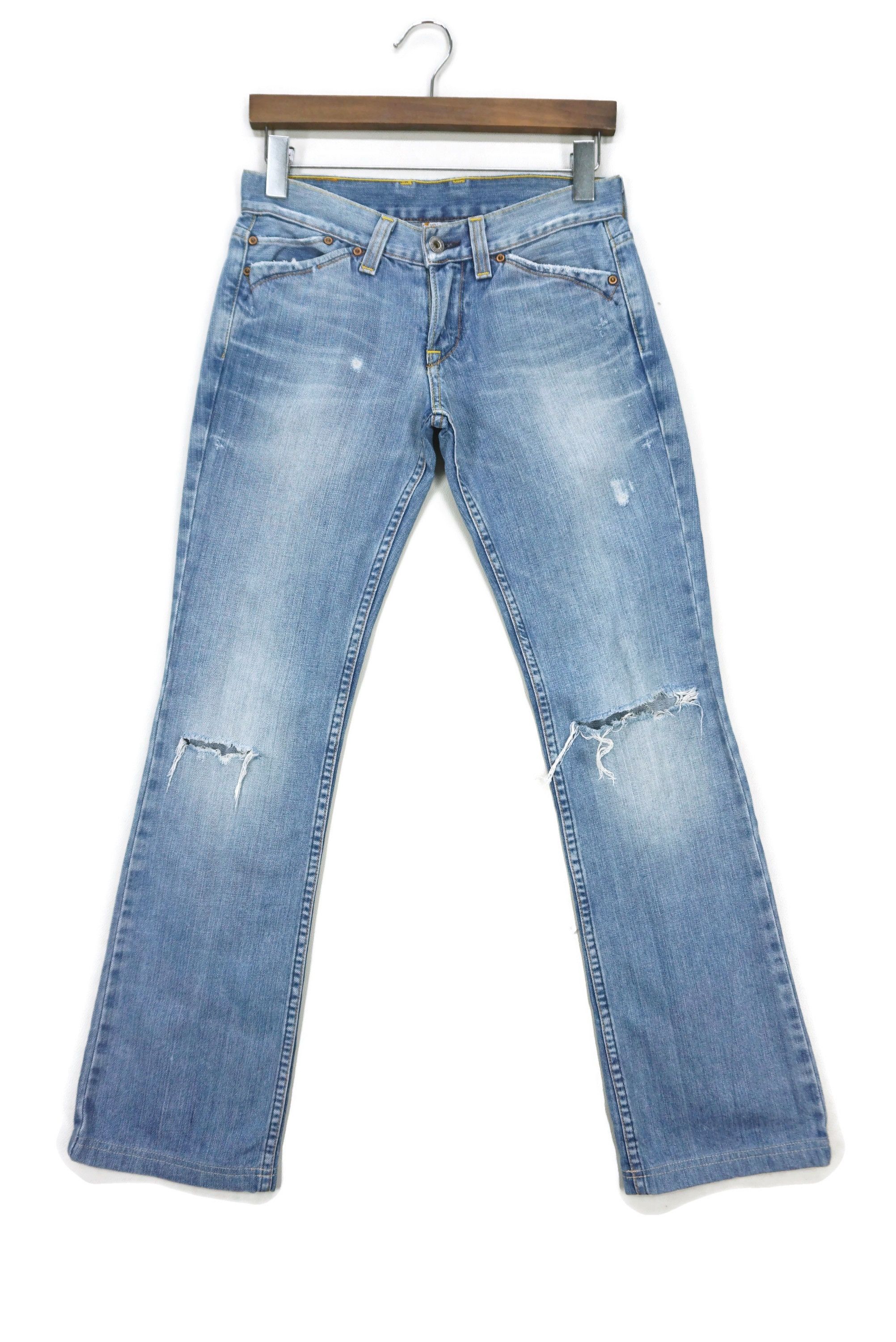 image of Lucky Made In USA Dungarees By Gene Montesano Juniper Rodeo Cowboys Bootcut in Blue, Women's (Size 