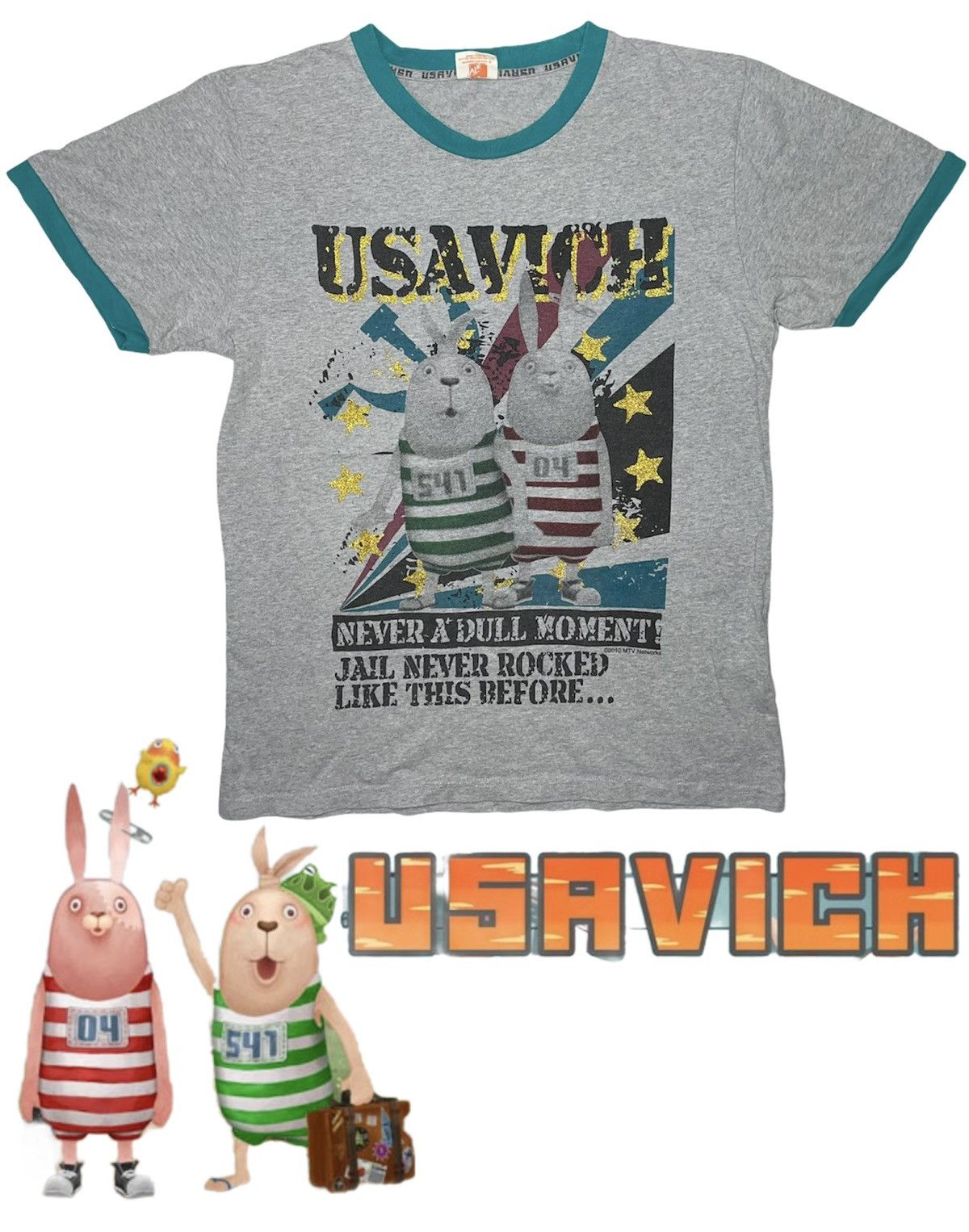 Cartoon Network × Japanese Brand × Mtv Vintage MTV 2010 Usavich kirenenko putin cartoon ringer off Size US L / EU 52-54 / 3 - 1 Thumbnail