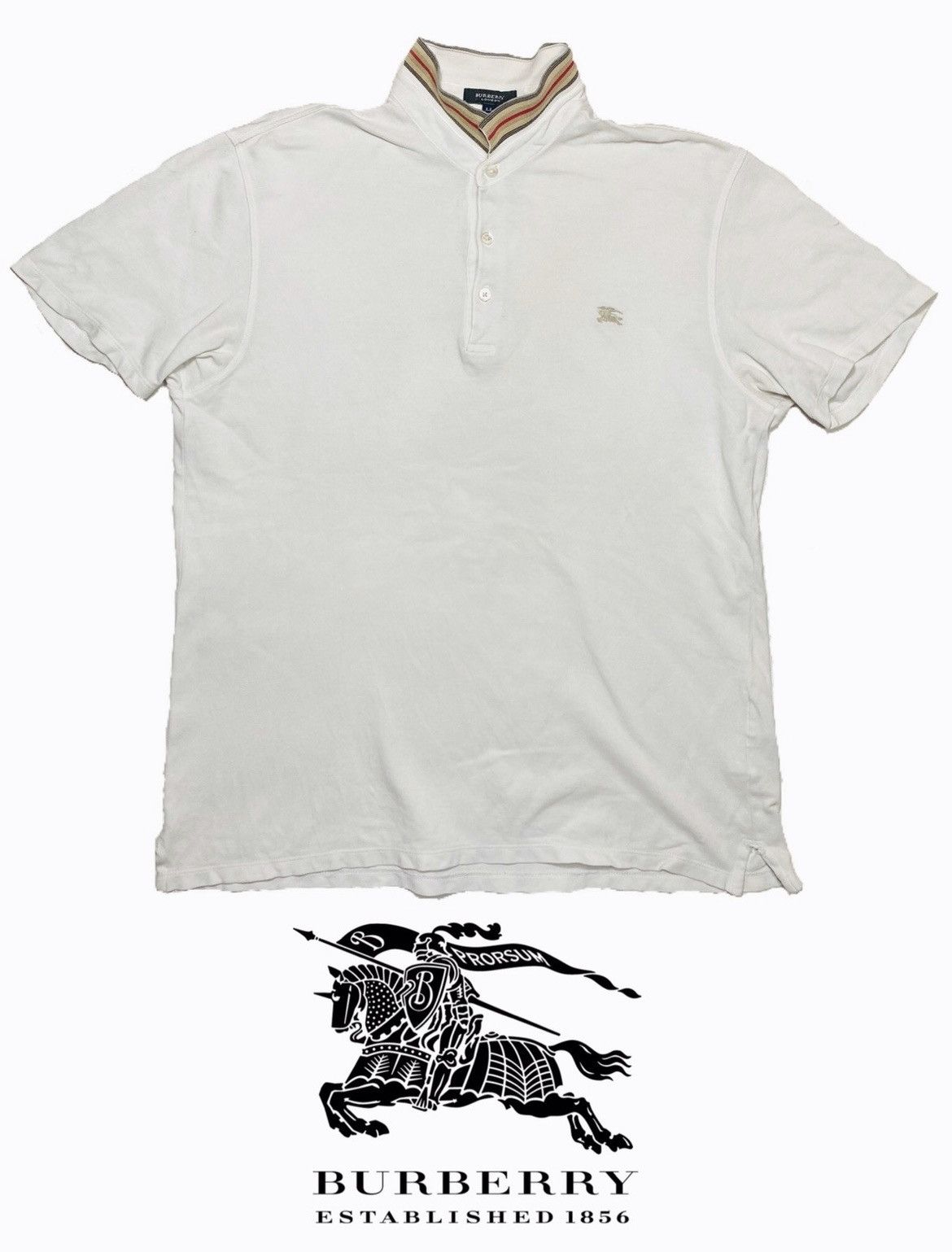 Burberry Burberry Polo Vintage Nova Checkered plaid tartan embroider Size US M / EU 48-50 / 2 - 1 Thumbnail