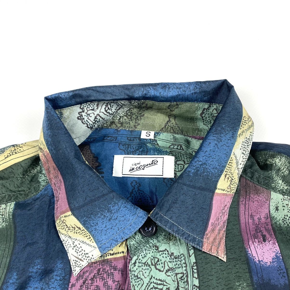 SikSilk 90’s Vintage Silk Striped Hawaiian Shirt Camp Collar Hype Size US M / EU 48-50 / 2 - 7 Thumbnail