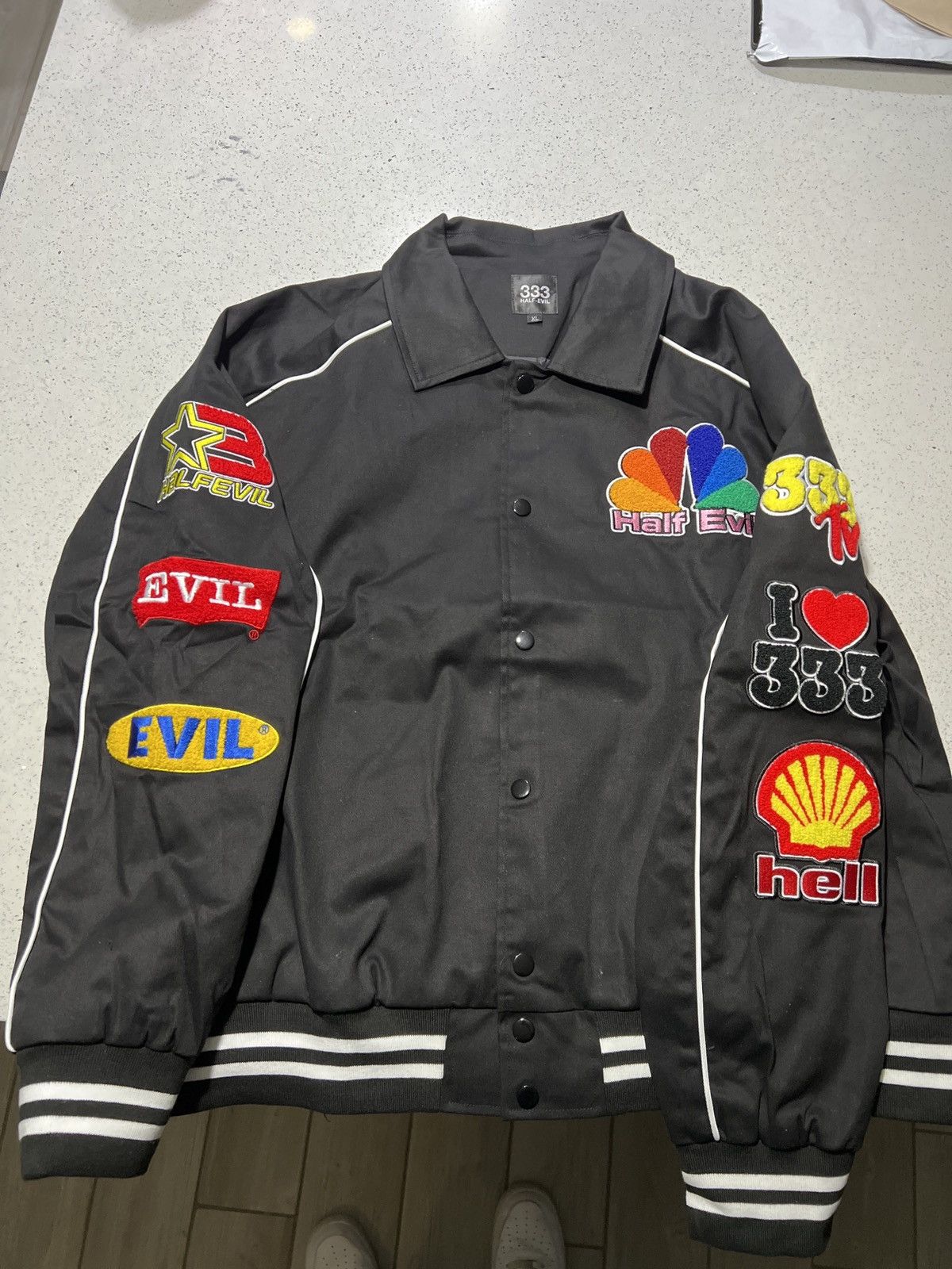 Half Evil 333 Corp Varisty Jacket