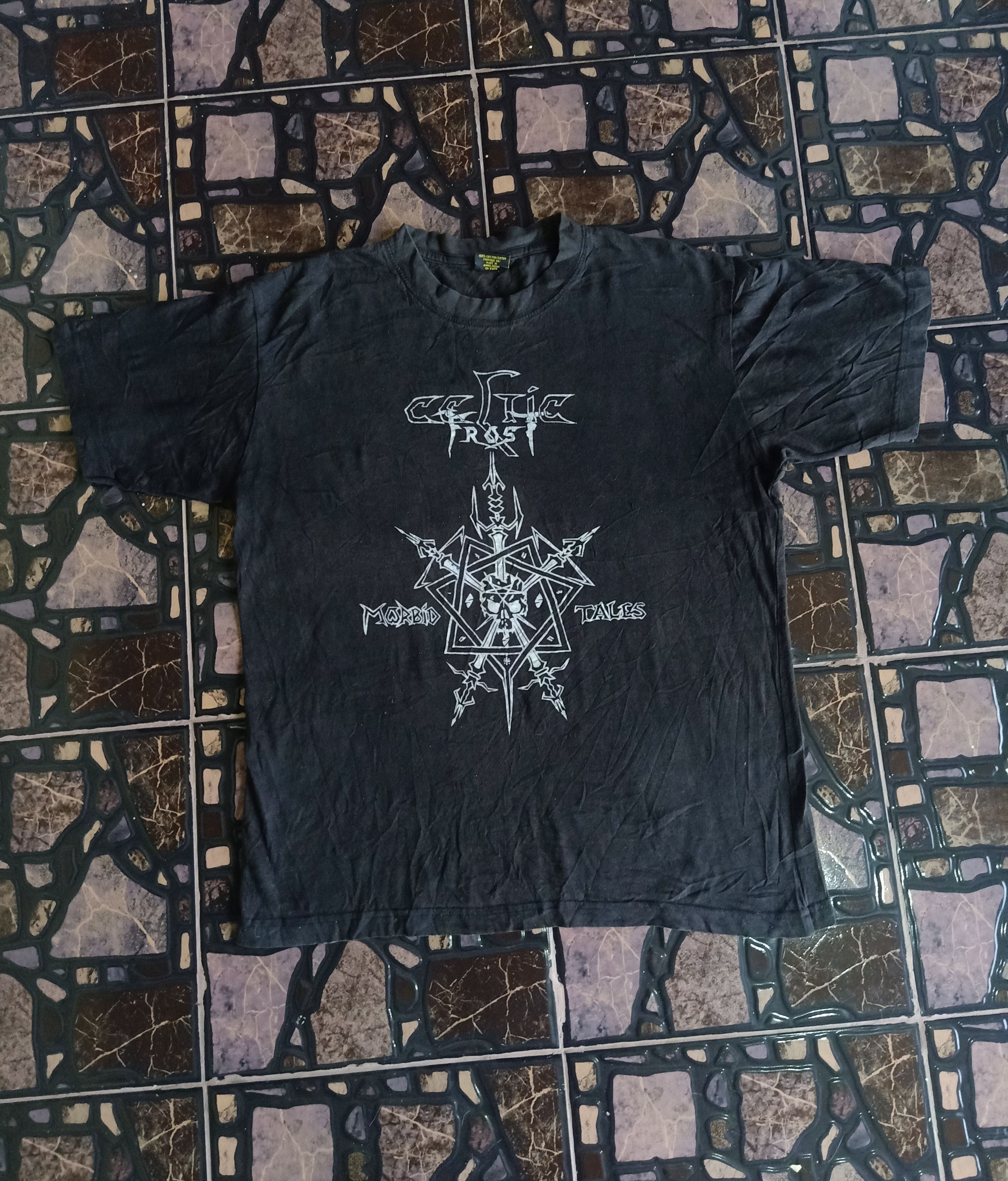 image of Band Tees x Vintage Celtic Frost Morbid Tales Album in Black, Men's (Size Medium)