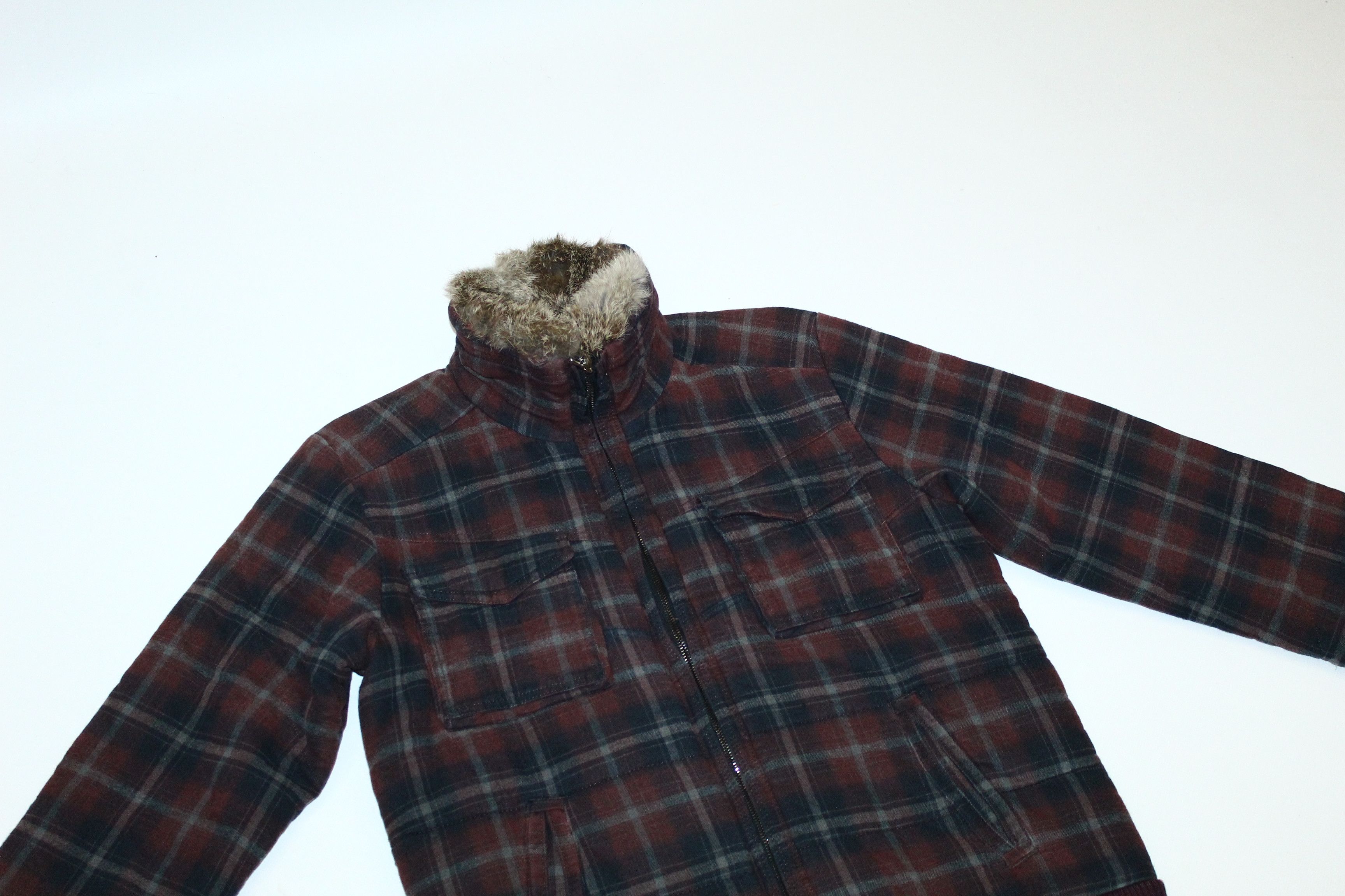 Iroquois Japan VTG🔥Iroquois Japan Plaid Padded Casual Jacket Faux Fur Neck Size US M / EU 48-50 / 2 - 2 Thumbnail
