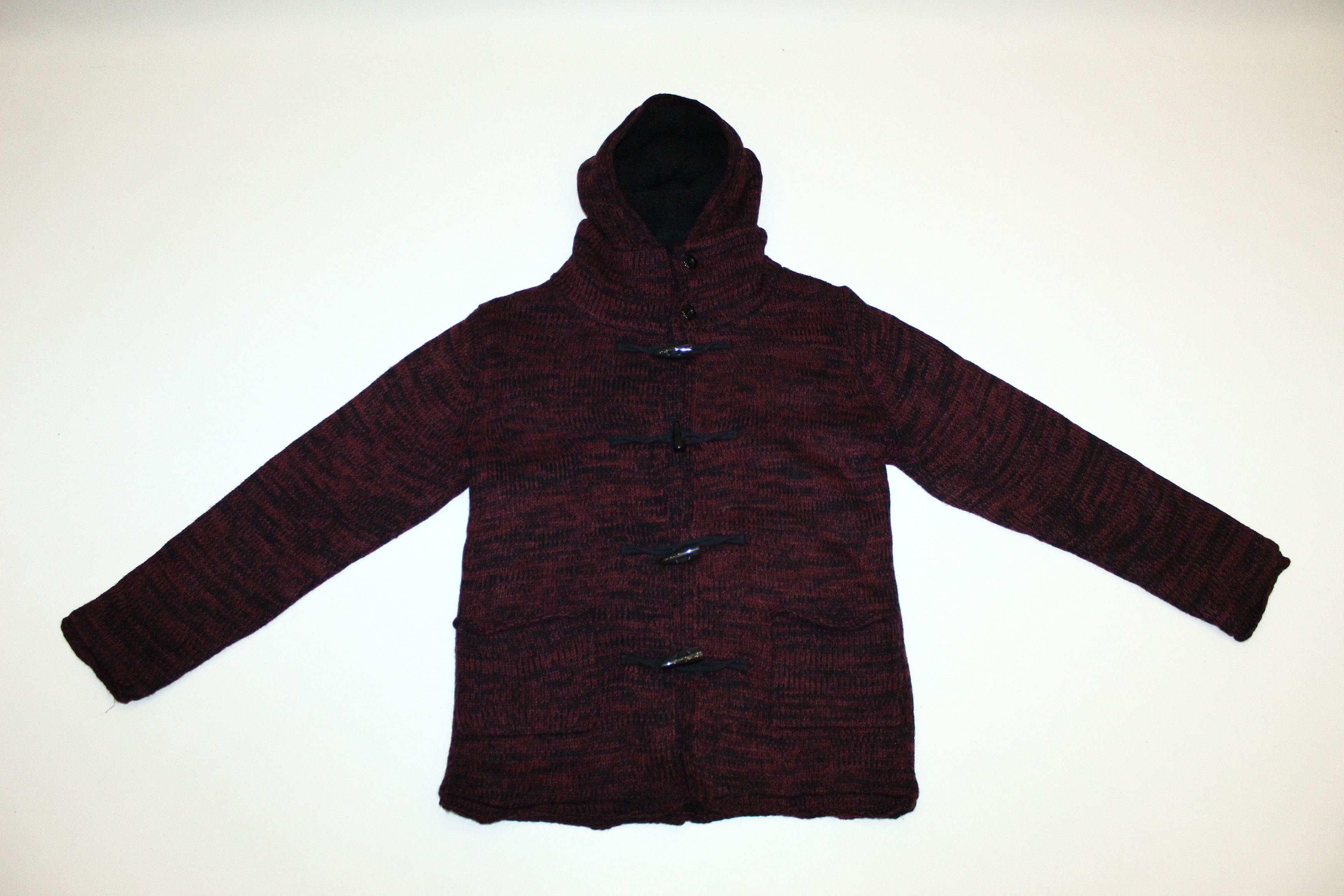Plus One Clothing 💥 Plus One Clo. Japan Wool Knit Sherpa Hooded Cardigan Size US M / EU 48-50 / 2 - 3 Thumbnail