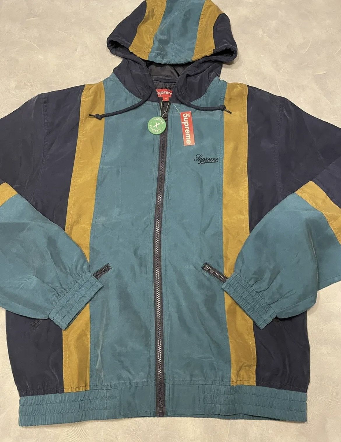 Supreme SILK: S/S 2017 Supreme Silk Jacket "Navy" Size US M / EU 48-50 / 2 - 2 Thumbnail