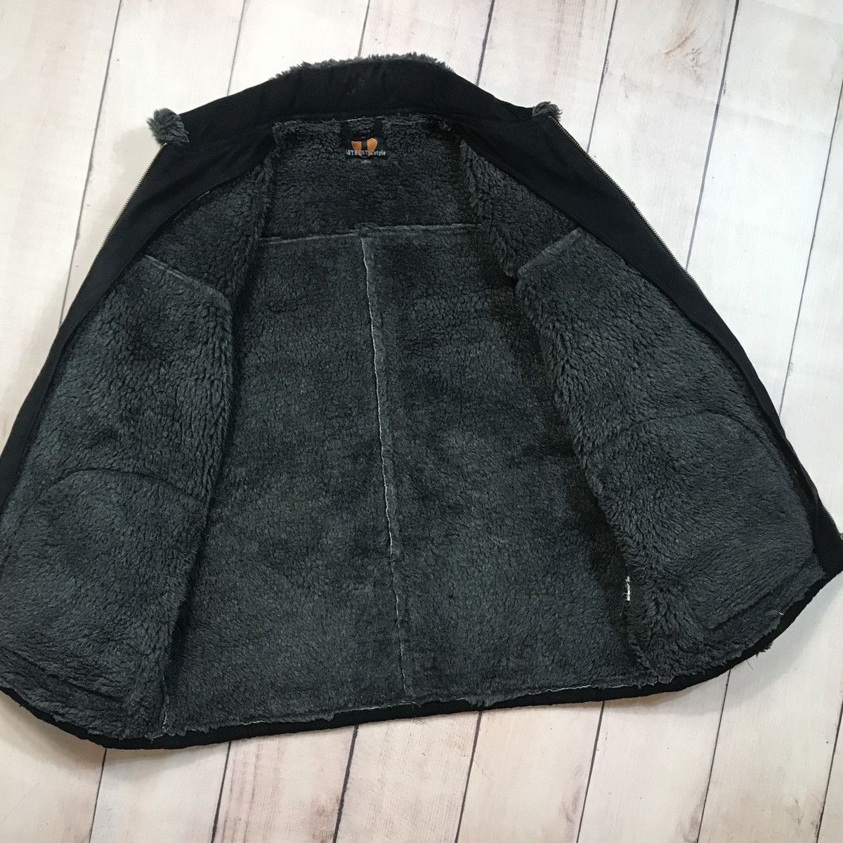Other Vintage Faux Shearling Aviator Pilot Jacket Black Size US M / EU 48-50 / 2 - 4 Thumbnail