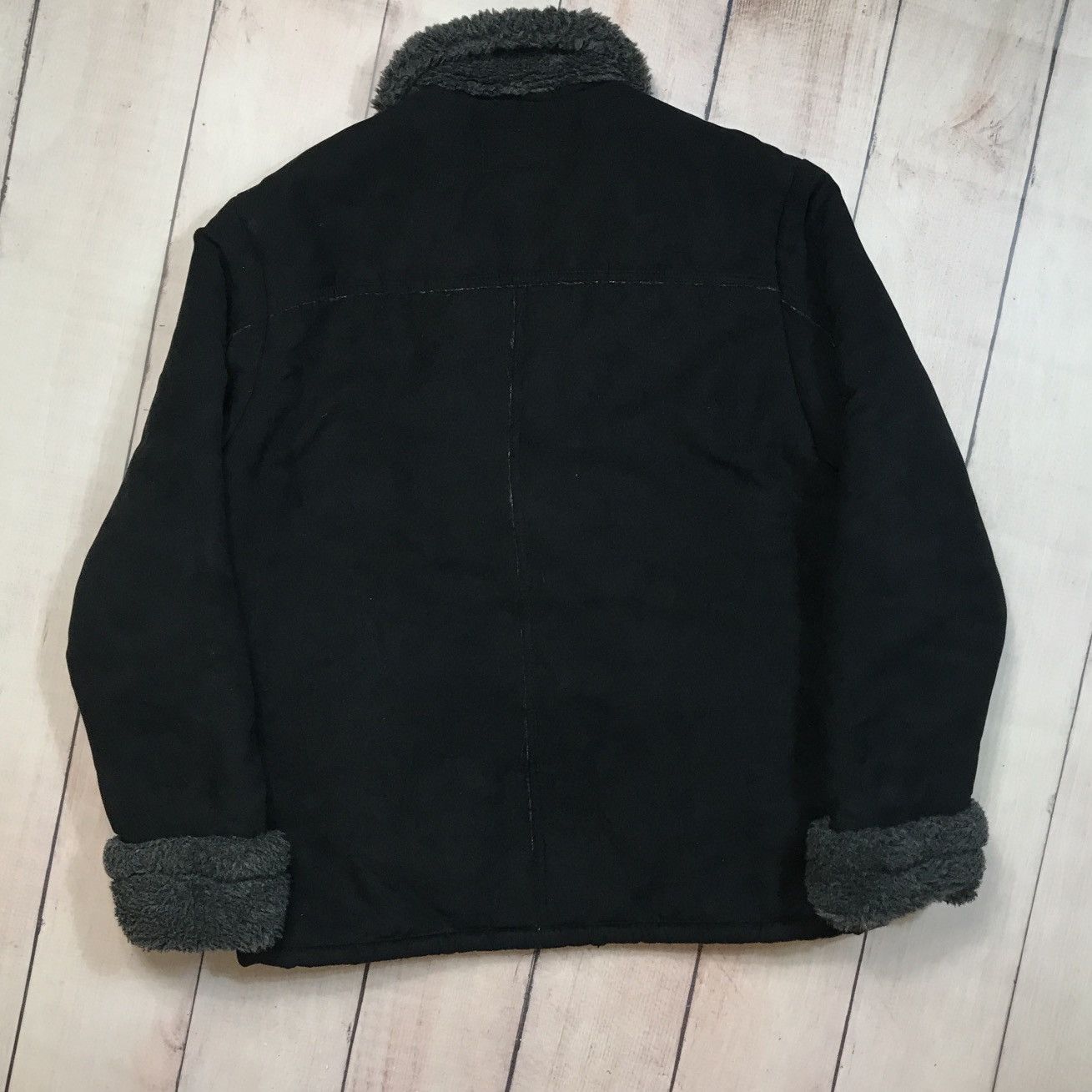 Other Vintage Faux Shearling Aviator Pilot Jacket Black Size US M / EU 48-50 / 2 - 6 Thumbnail