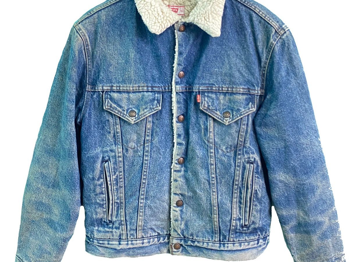 Levi's VINTAGE LEVIS SHERPA LINED BLUE DENIM JACKET Size US S / EU 44-46 / 1 - 4 Thumbnail