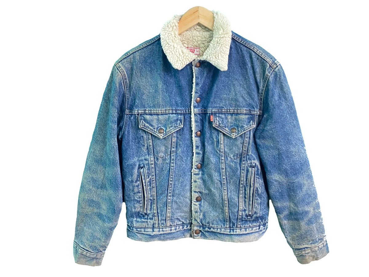Levi's VINTAGE LEVIS SHERPA LINED BLUE DENIM JACKET Size US S / EU 44-46 / 1 - 2 Thumbnail