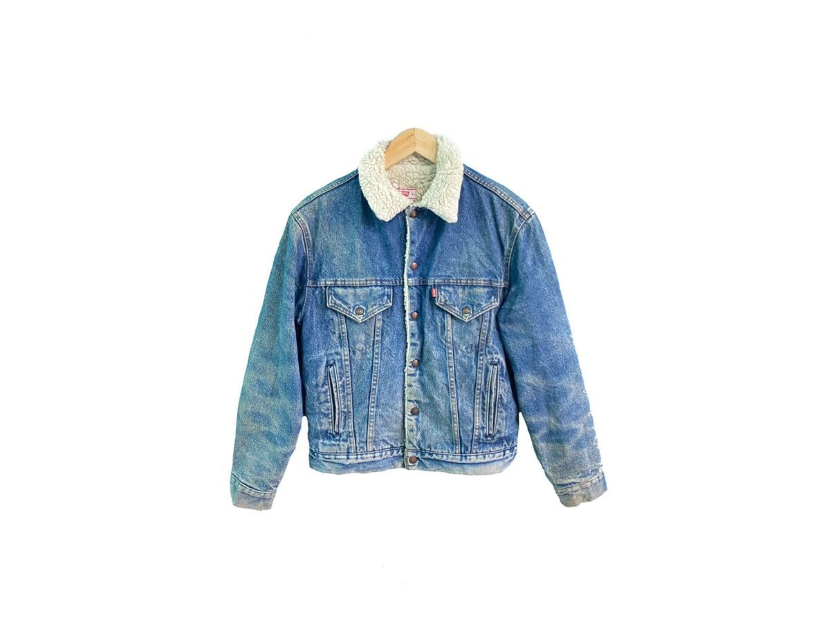 Levi's VINTAGE LEVIS SHERPA LINED BLUE DENIM JACKET Size US S / EU 44-46 / 1 - 1 Thumbnail